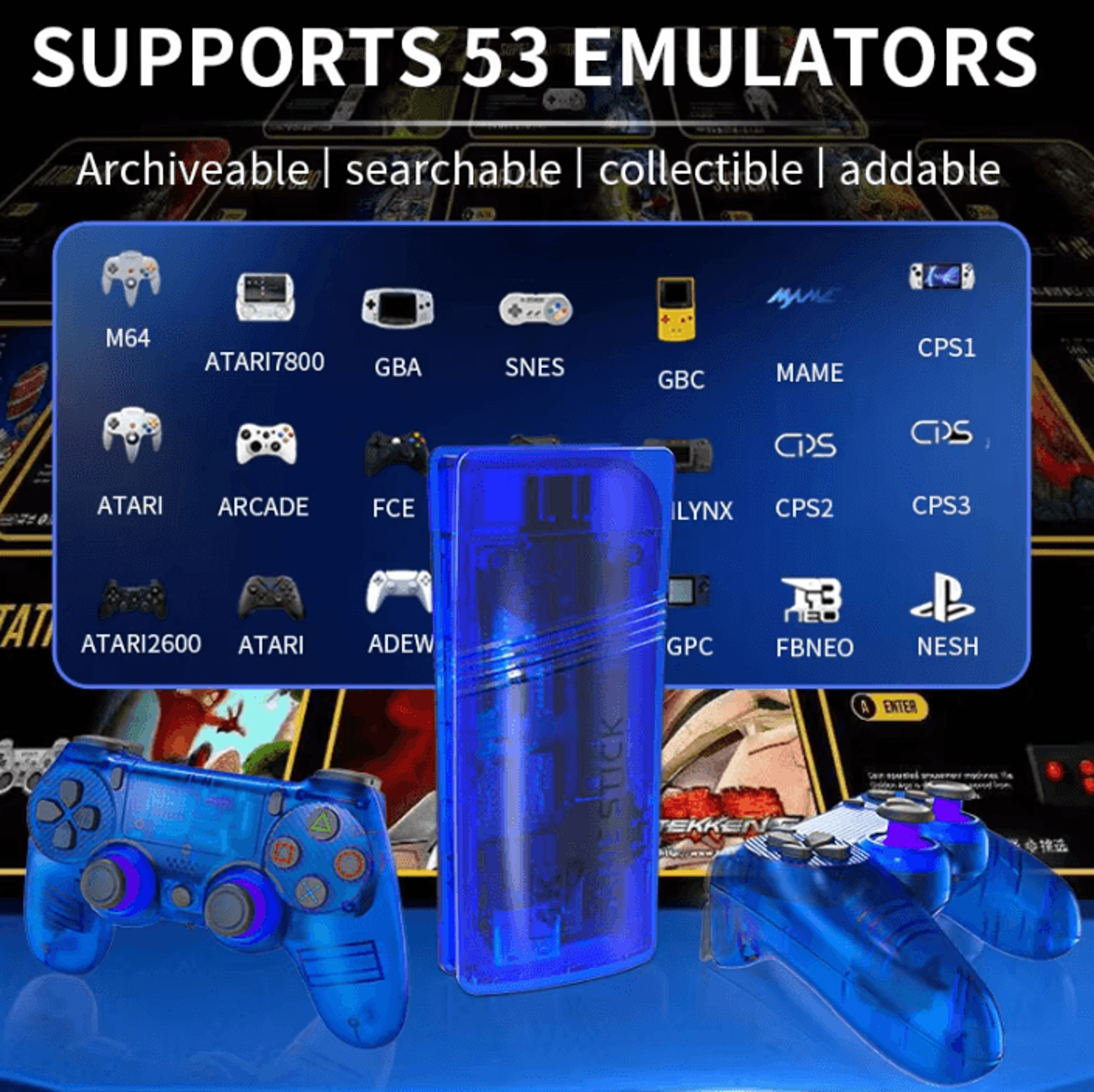 4K GS5 Retro Game Stick  Wireless TV Gaming Console With 30000 BuiltIn Games 64GB 1