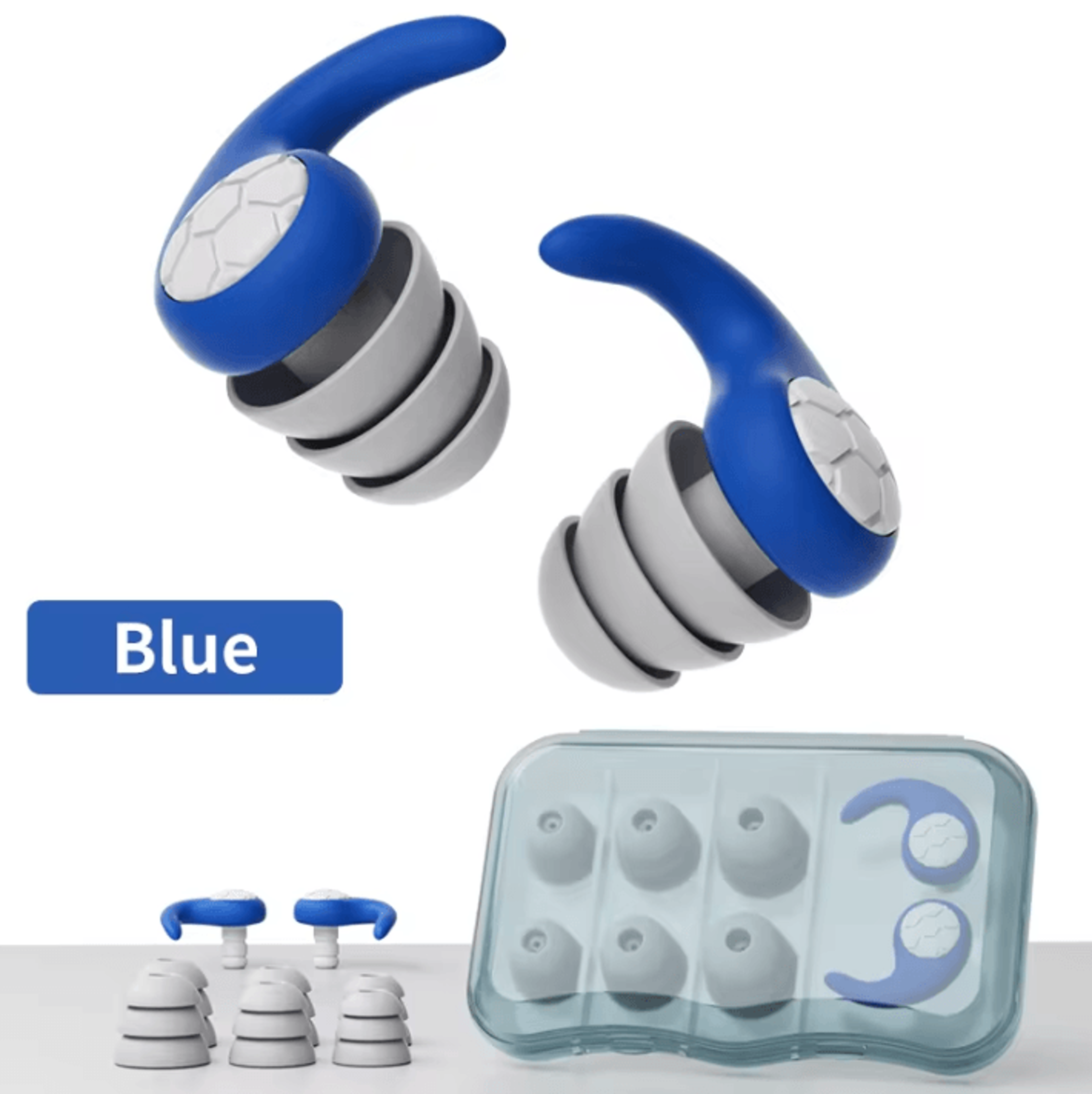 Waterproof NoiseReducing Ear Plugs Set  Soft Silicone Sleep  Swimming Protection 3