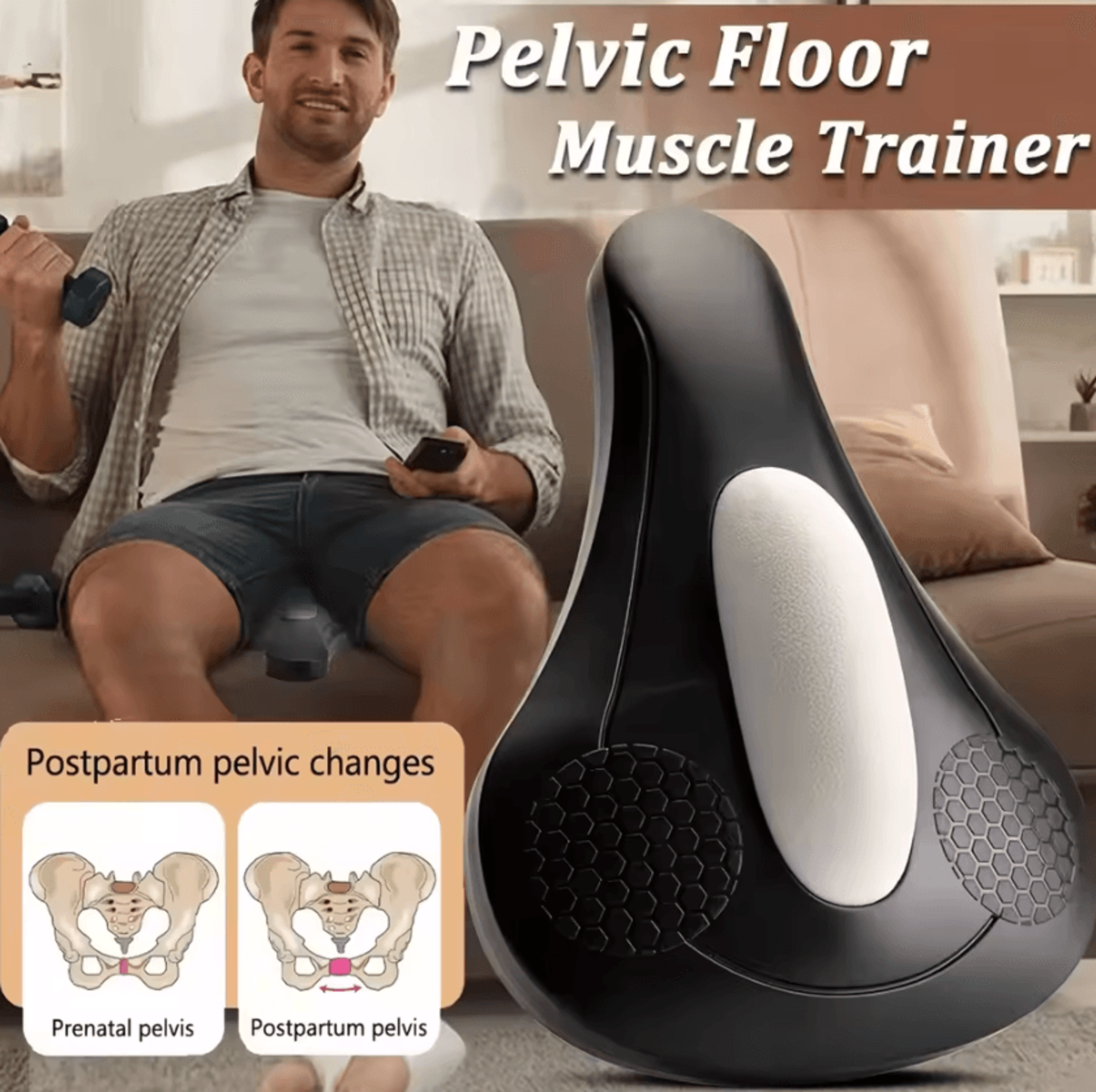 SitOn Pelvic Floor Trainer Cushion  Ergonomic Kegel Exercise Seat For Core  Hip Strength 0