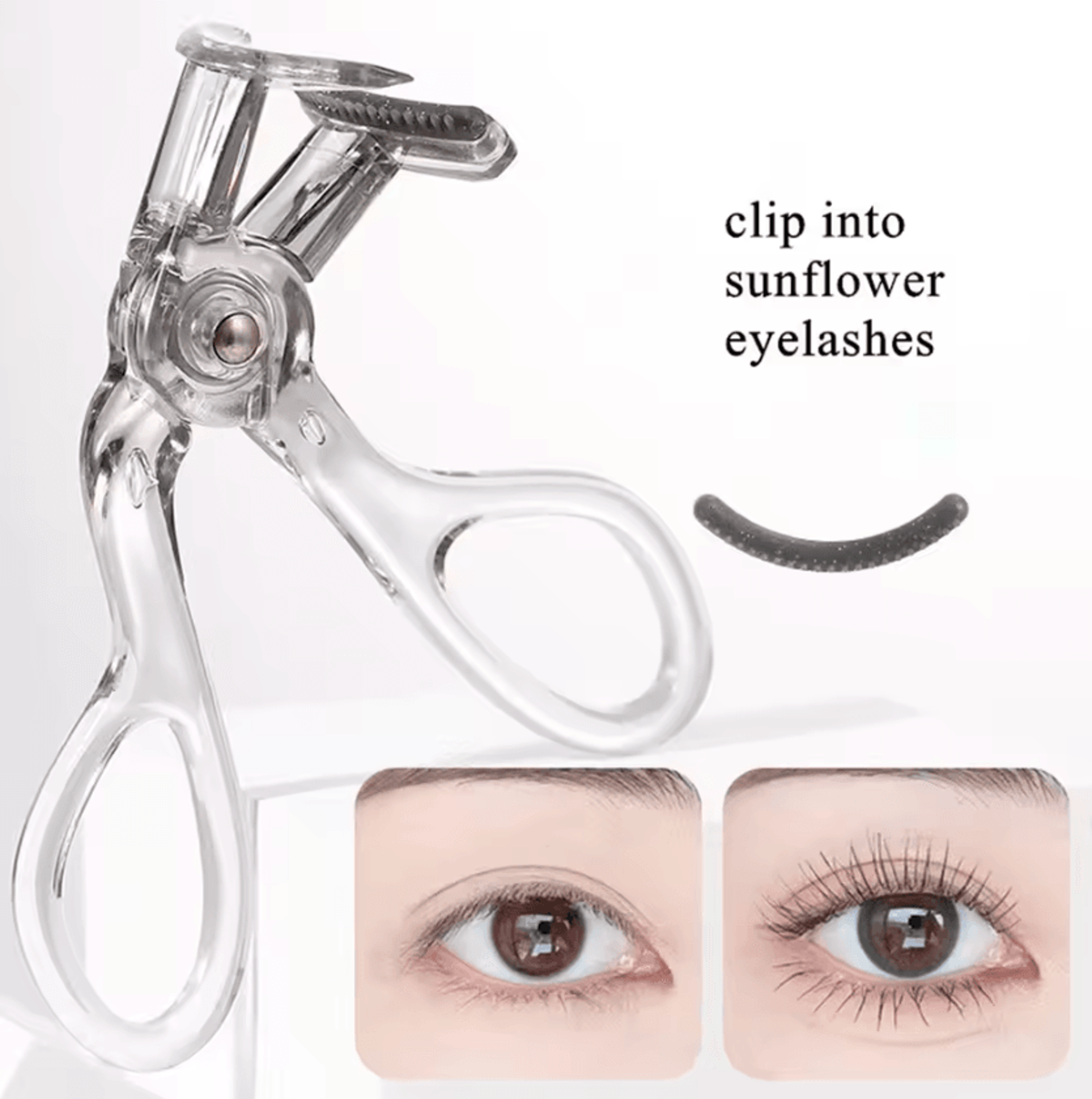 WideAngle Eyelash Curler With Comb  Portable Partial Lash Curler Tool For Natural Lift 1