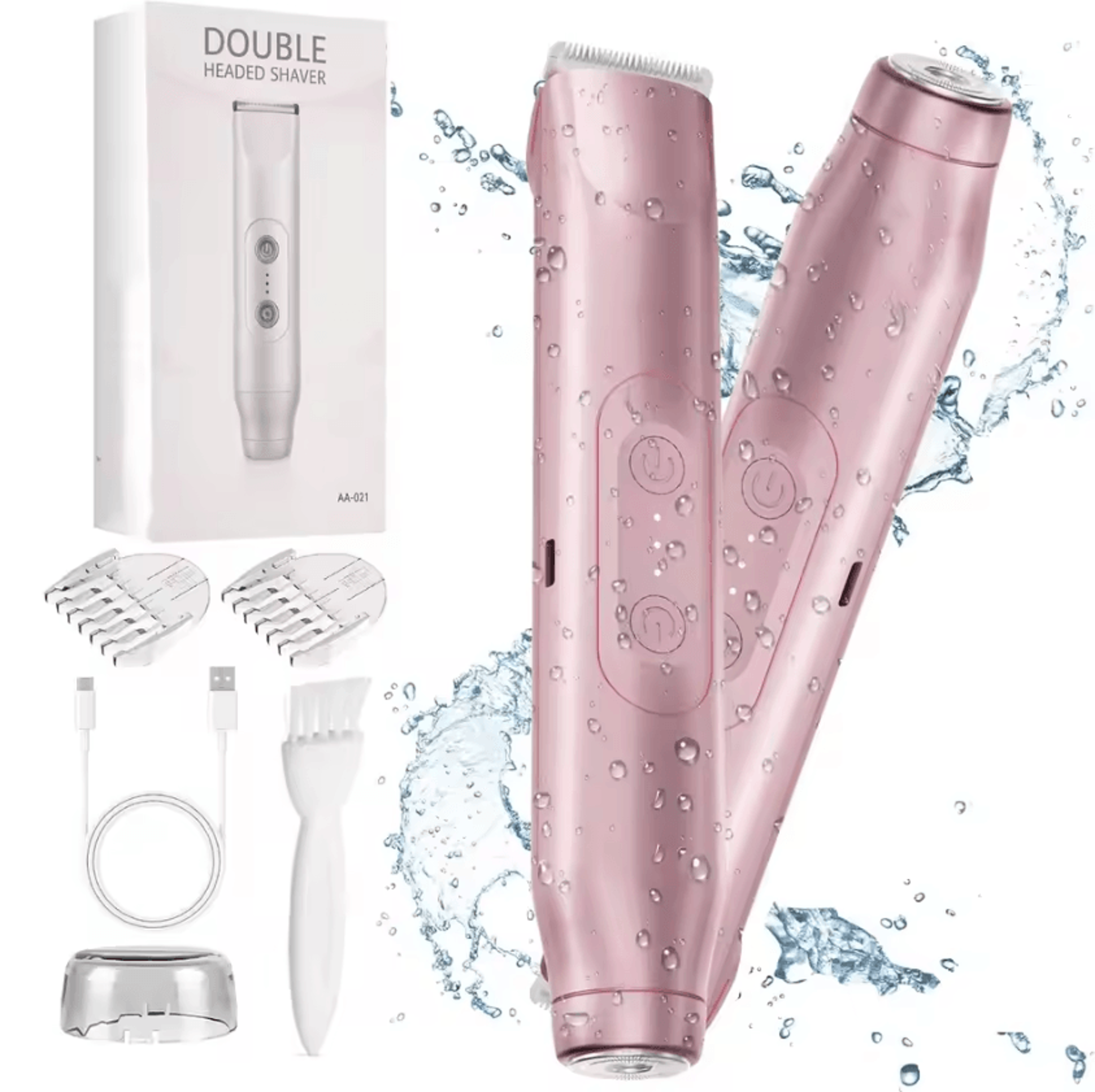 2in1 Electric Shaver For Women  Rechargeable Bikini Trimmer  Epilator Razor For Face  Body 0