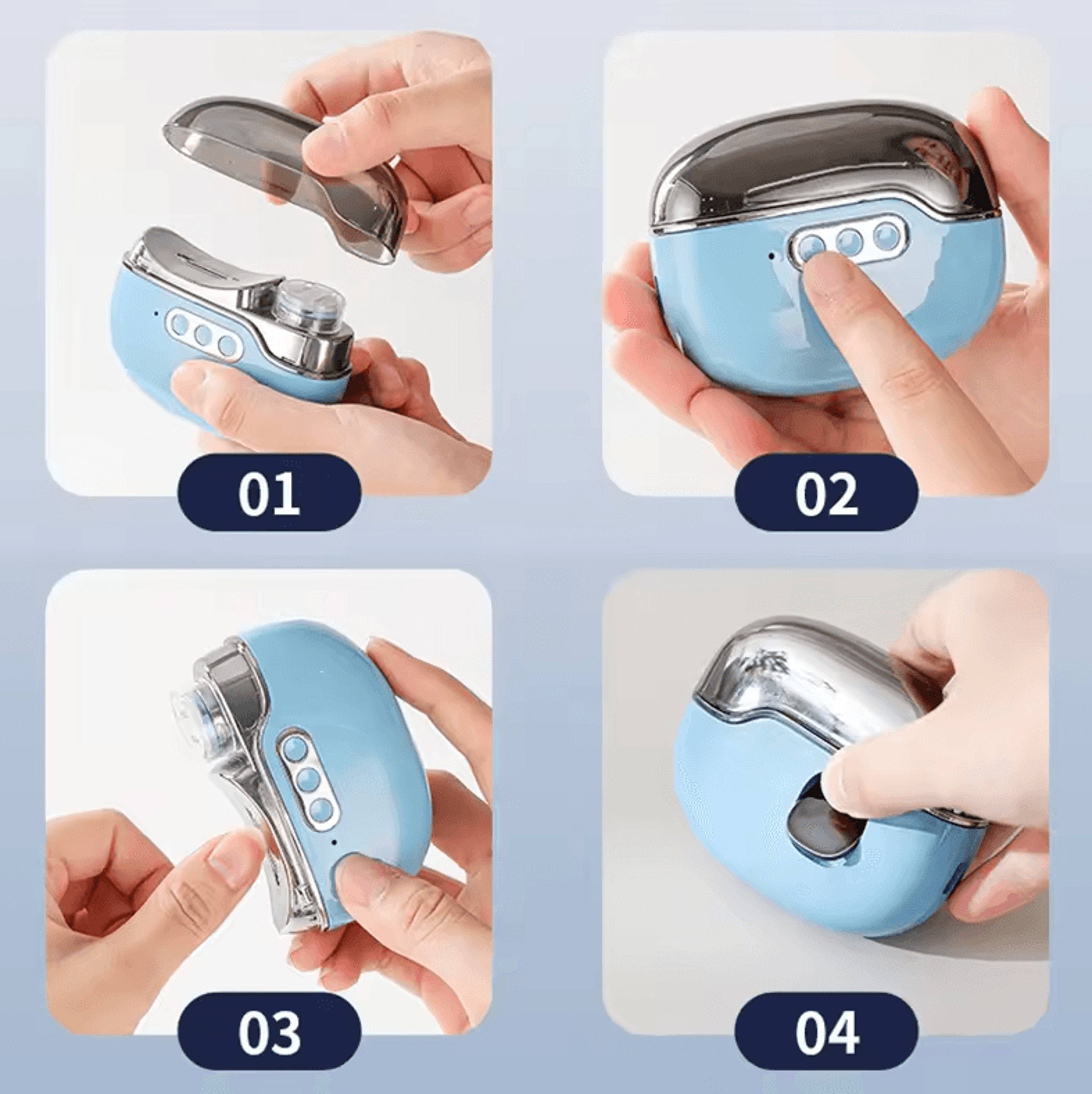 4in1 Electric Nail Clipper  UV Dryer Kit  Automatic Trimmer Grinder  Polisher 3