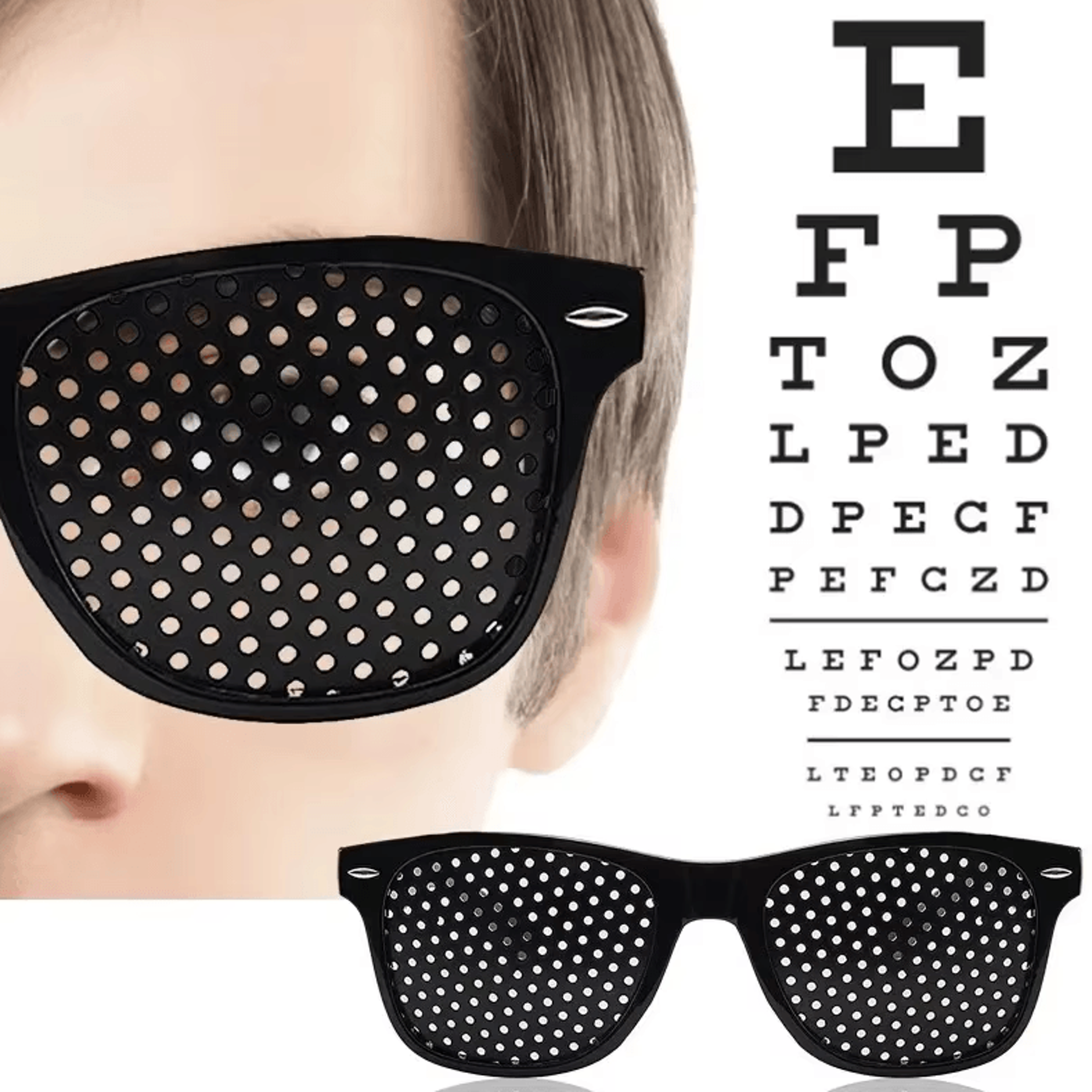 AntiMyopia Pinhole Glasses  Vision Training Fatigue Relief Eyewear For Men  Women 0