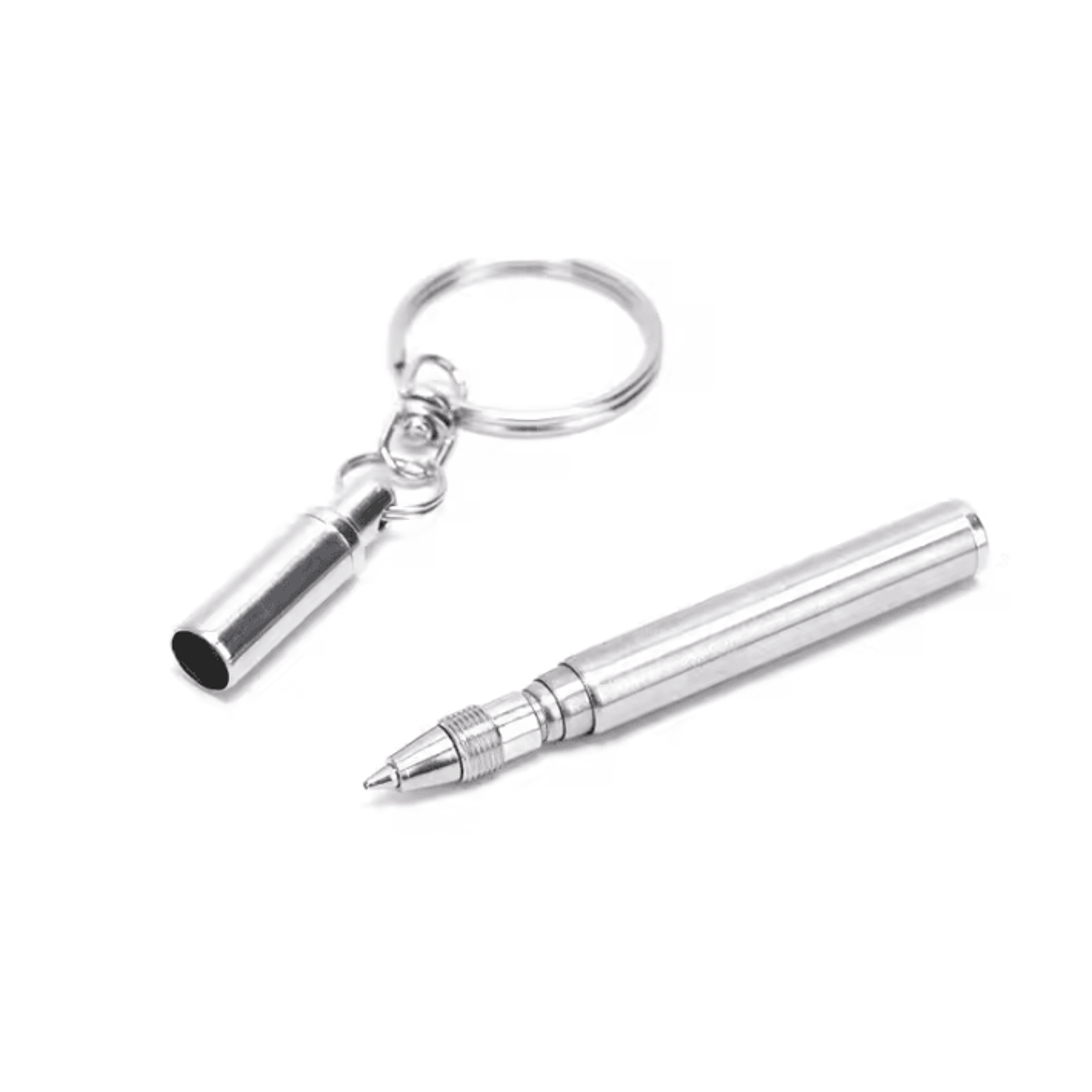 Mini Telescopic Keychain Pen  Stainless Steel Retractable EDC Writing Tool 1