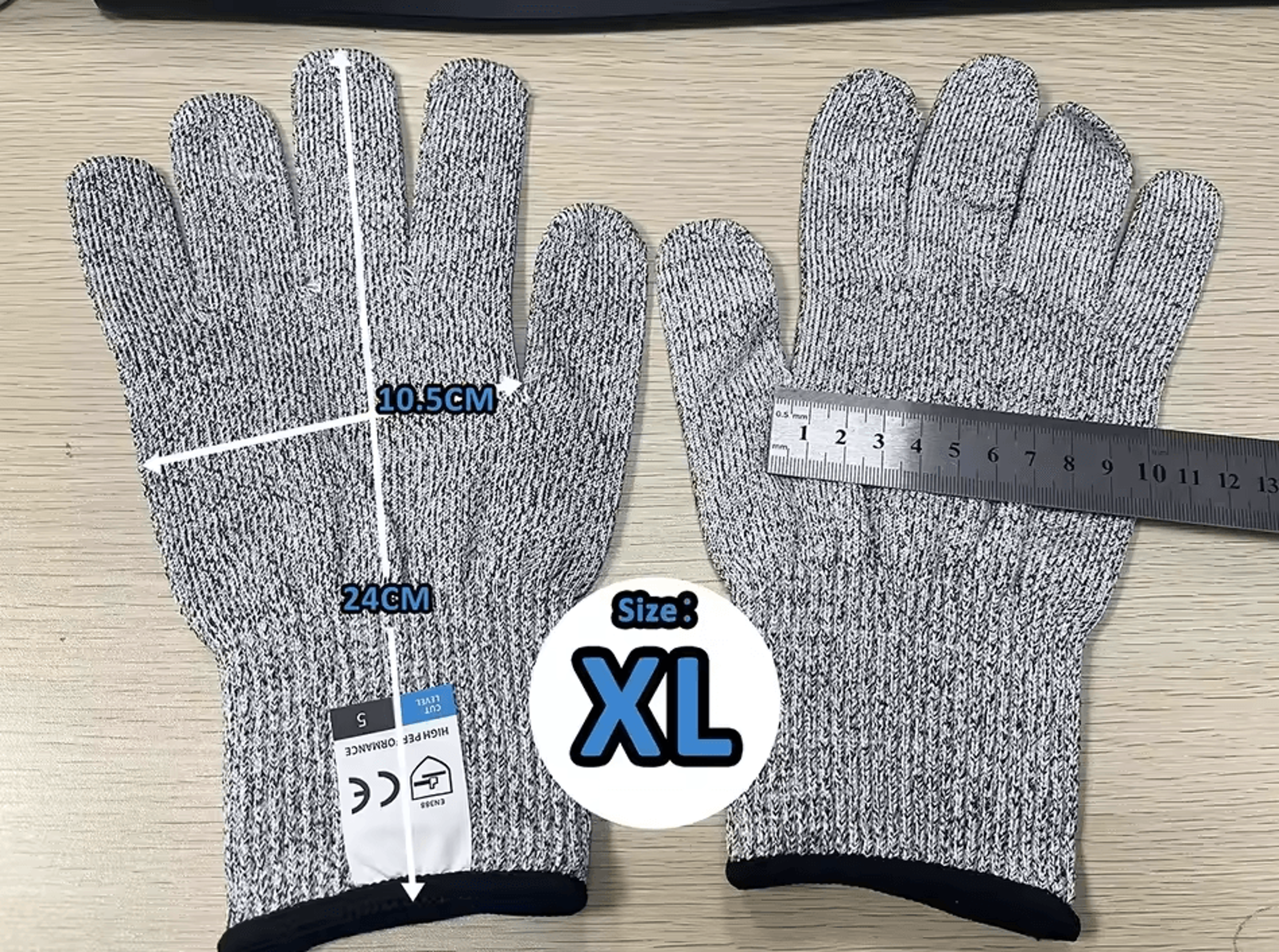 HPPE Level 5 CutResistant Work Gloves  MultiPurpose Safety Protection For Kitchen  Industrial Use 8