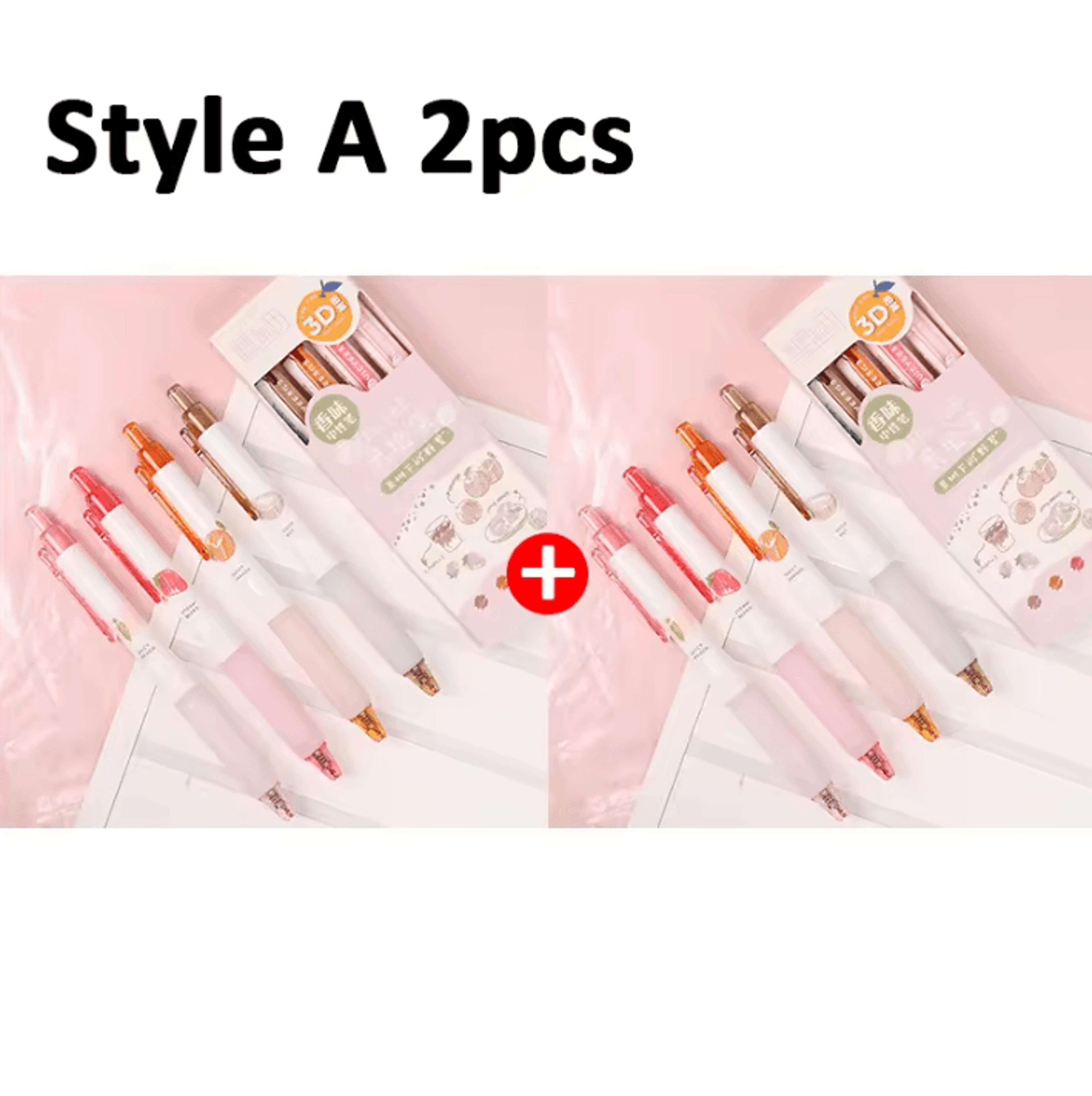 Creative 3D Fruit Scent Gel Pens  05mm Smooth Writing Kawaii Stationery Set 4