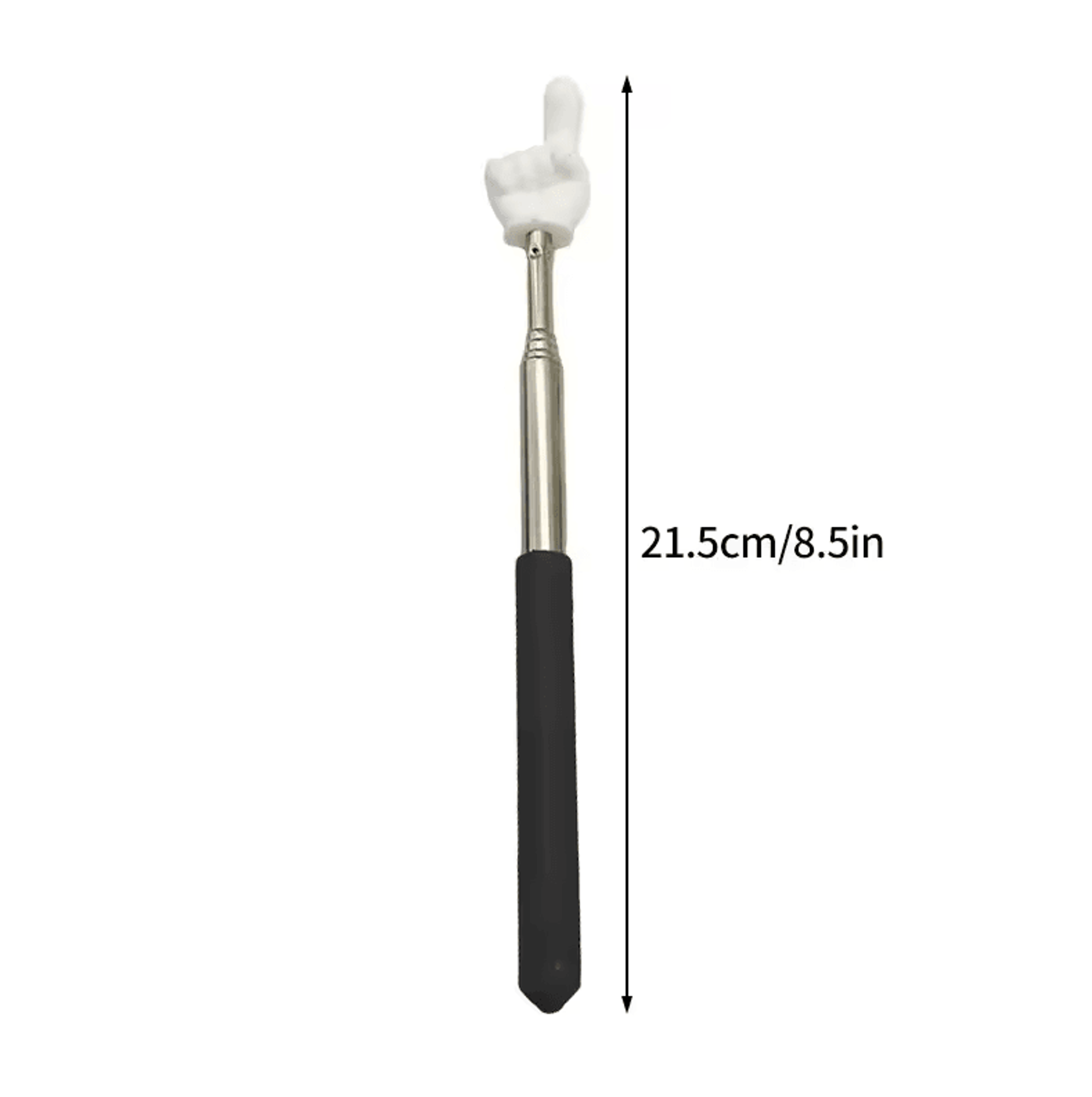 Telescopic Stainless Steel Teaching Pointer  Finger Design Extendable Presentation Stick 12