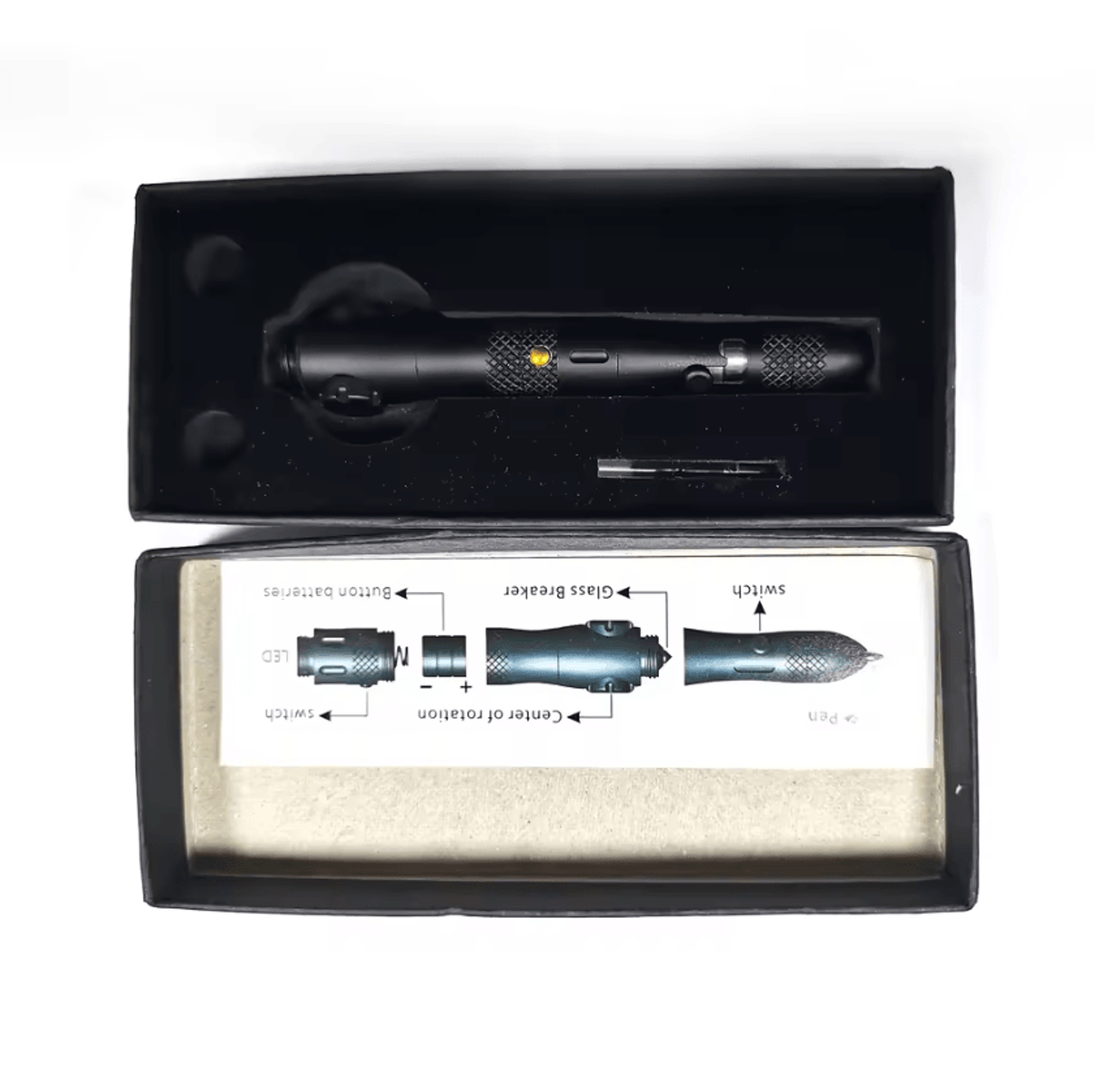 Multifunction Tactical Aluminum Pen  EDC SelfDefense Tool With LED  Glass Breaker 2