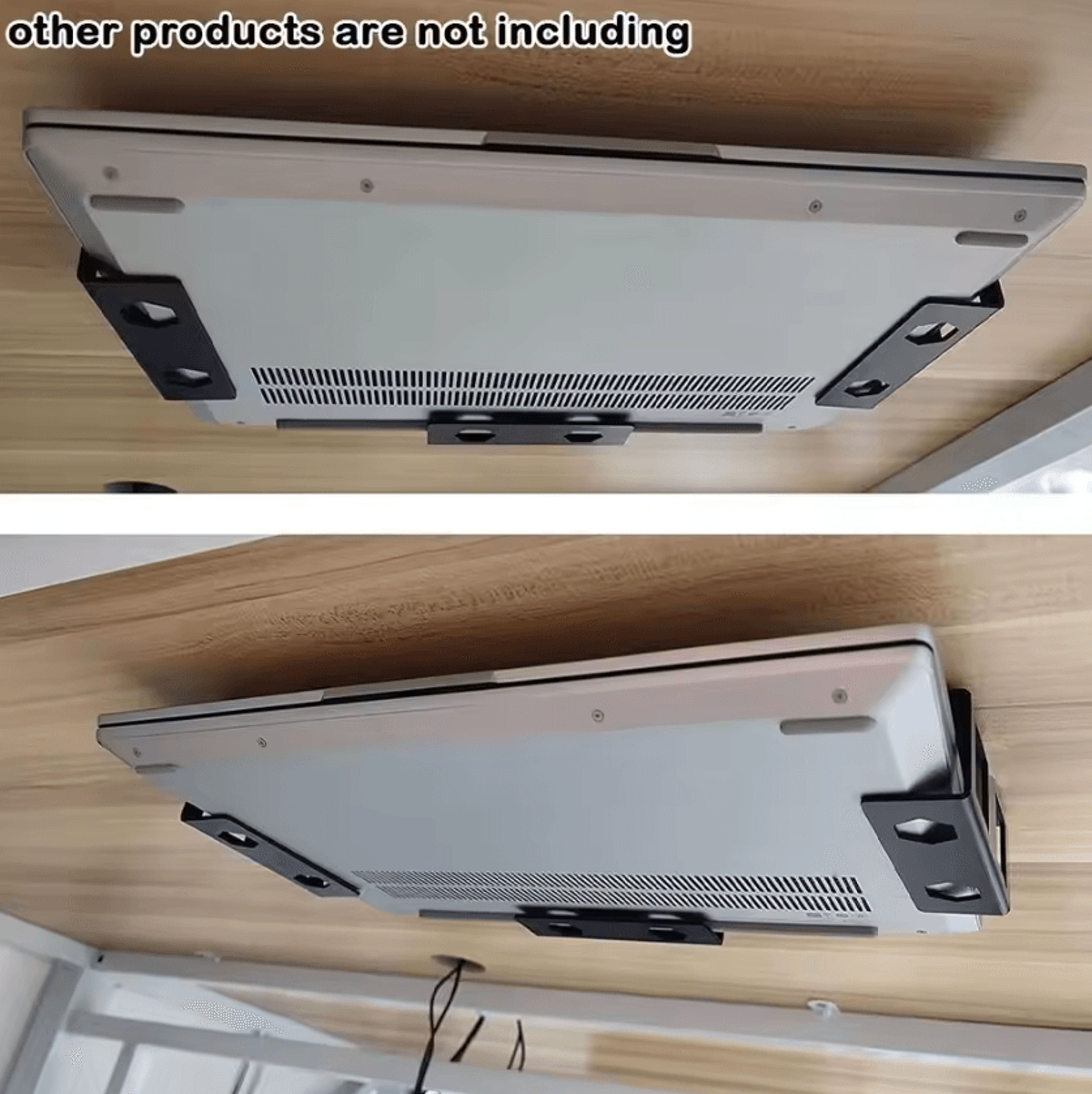 SpaceSaver Under Desk Laptop Holder Mount  Portable Hidden Desk Organizer 1