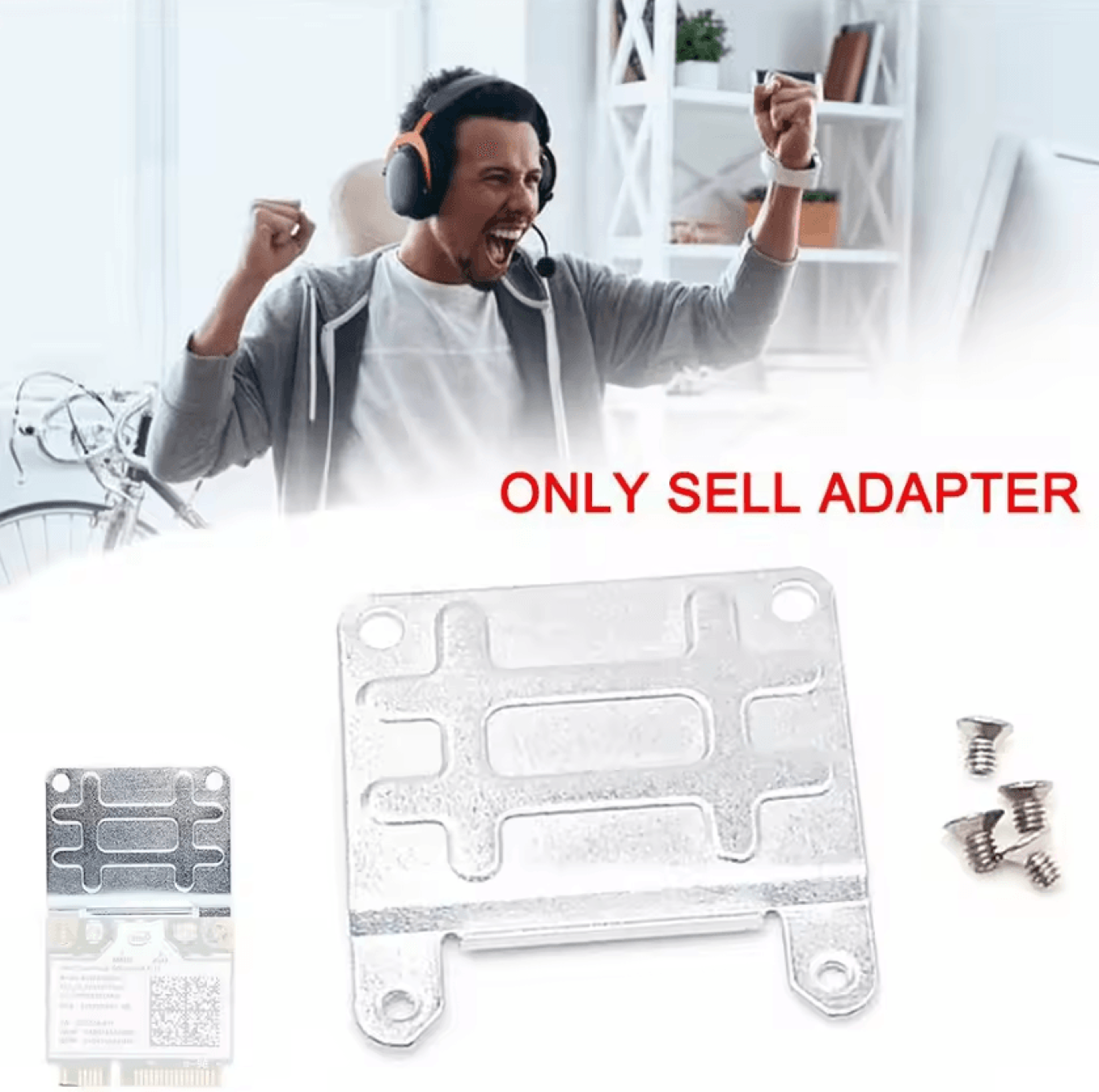 Mini PCIE Half To Full Height Adapter Bracket  Universal Metal Mount For WiFi  3G Cards 3