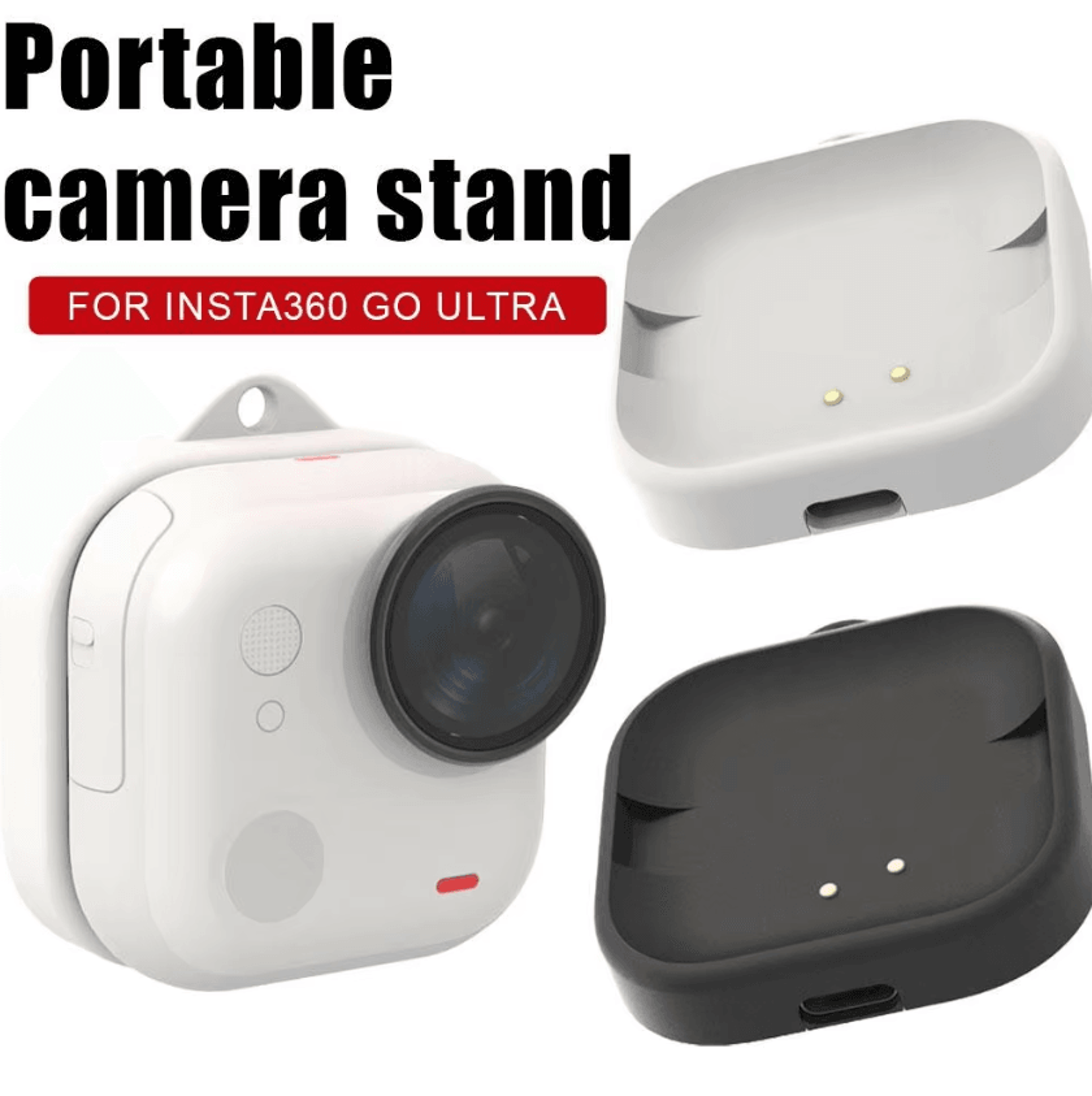 Magnetic Charging Dock For Insta360 GO Ultra  Fast Wireless Charging Stand  Camera Holder 1