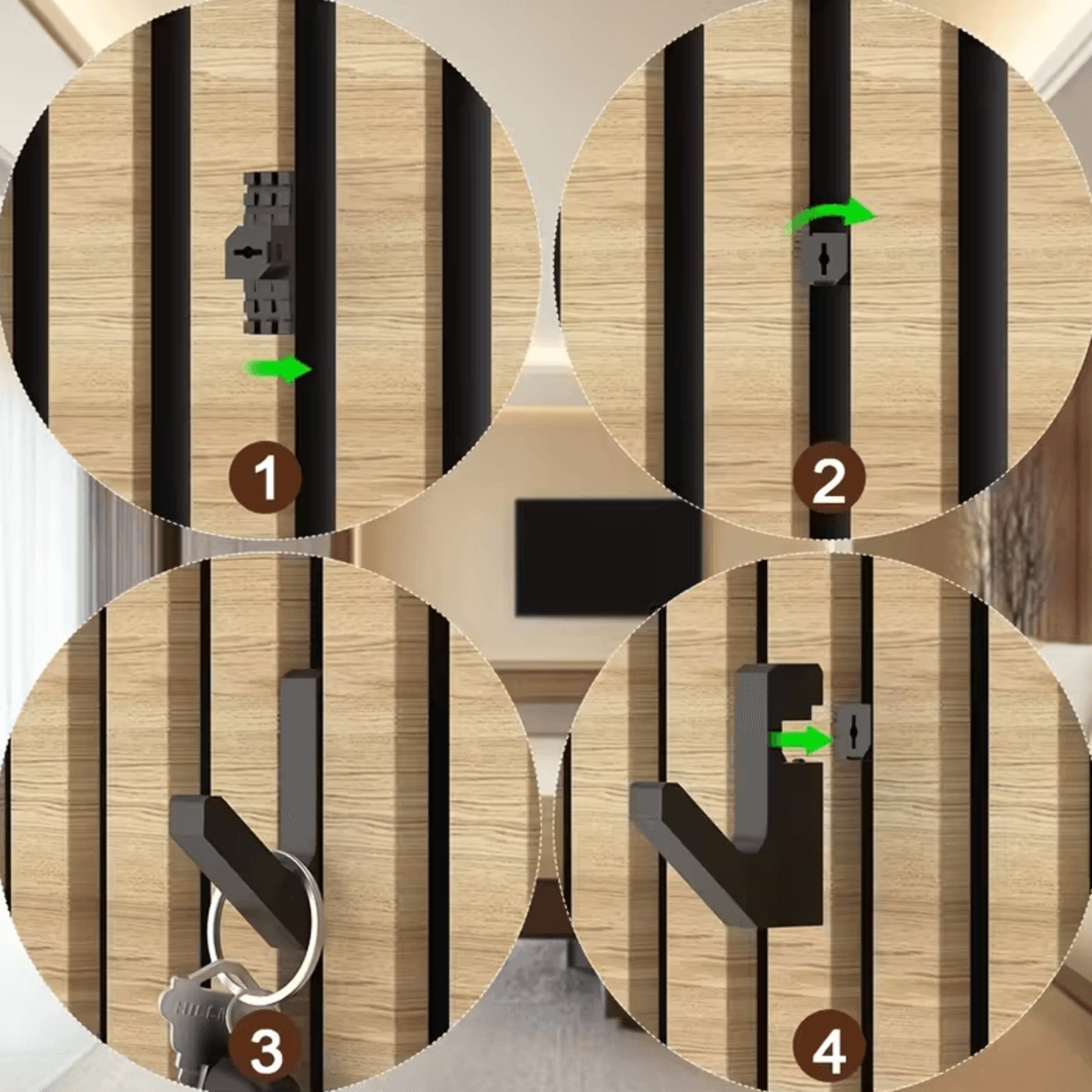 4PCS Acoustic Panel Clothing Hooks  NoDrill Storage Hooks For Studio  Office Soundproof Panels 3