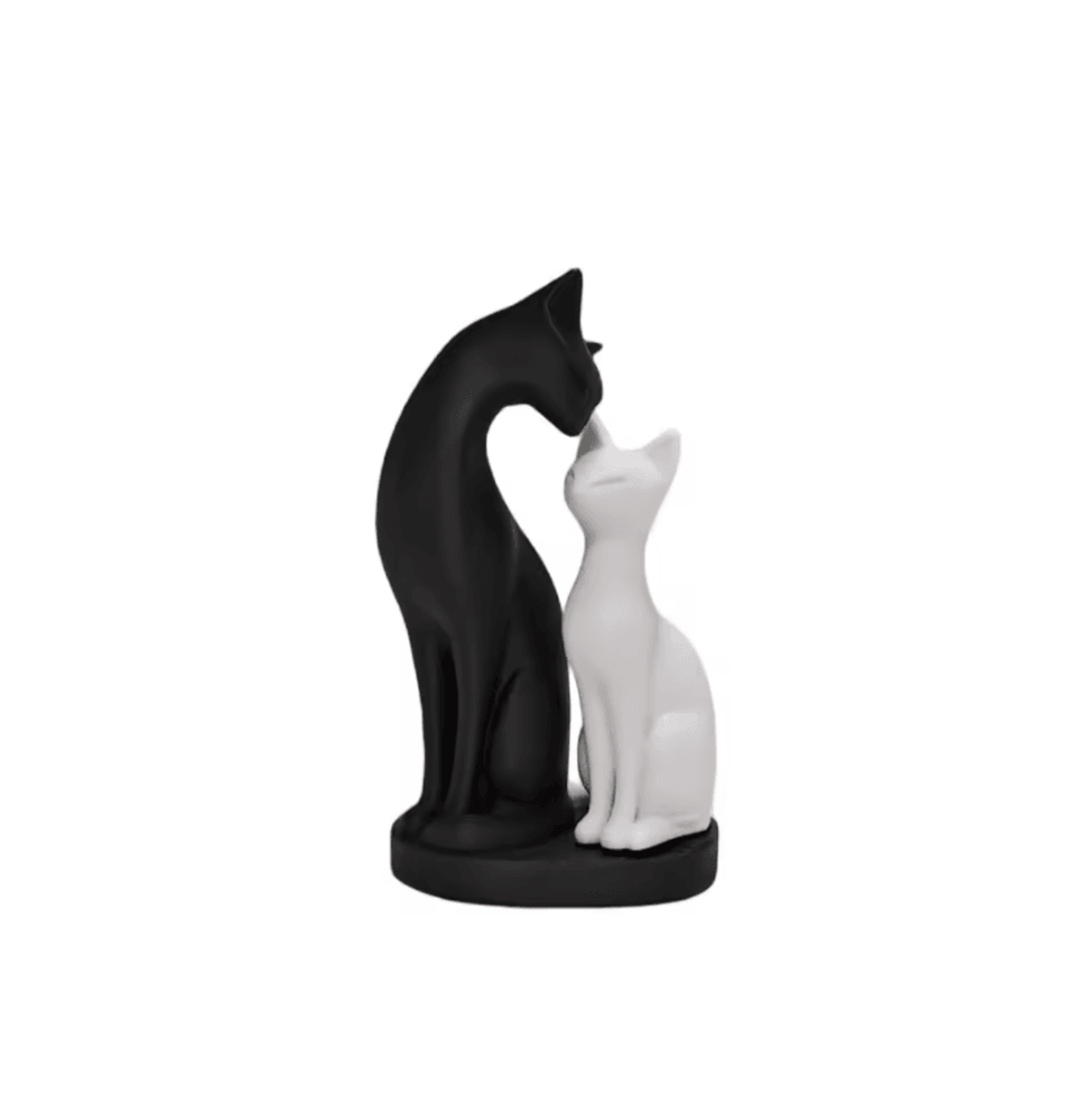 Minimalist Black  White Cat Sculpture  Modern Desk  Home Decor Accent 4