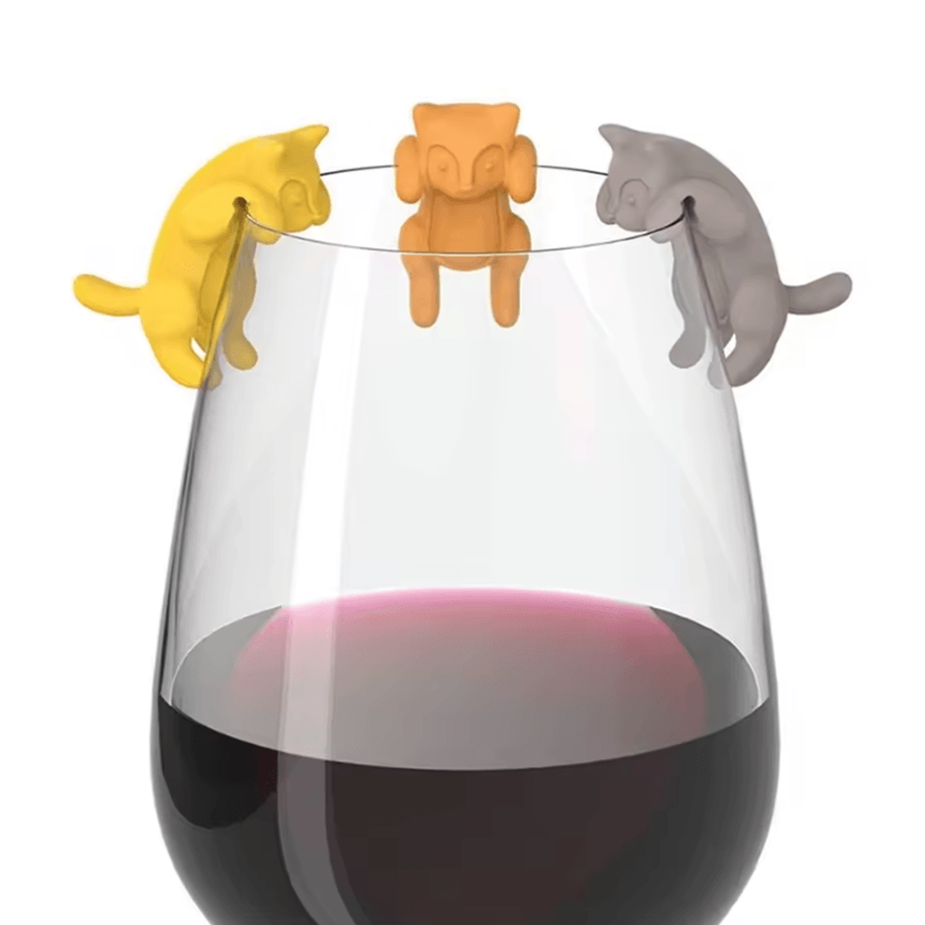 Creative Drink Markers Set  Fun Silicone Wine Glass Charms For Parties  Cocktails 0