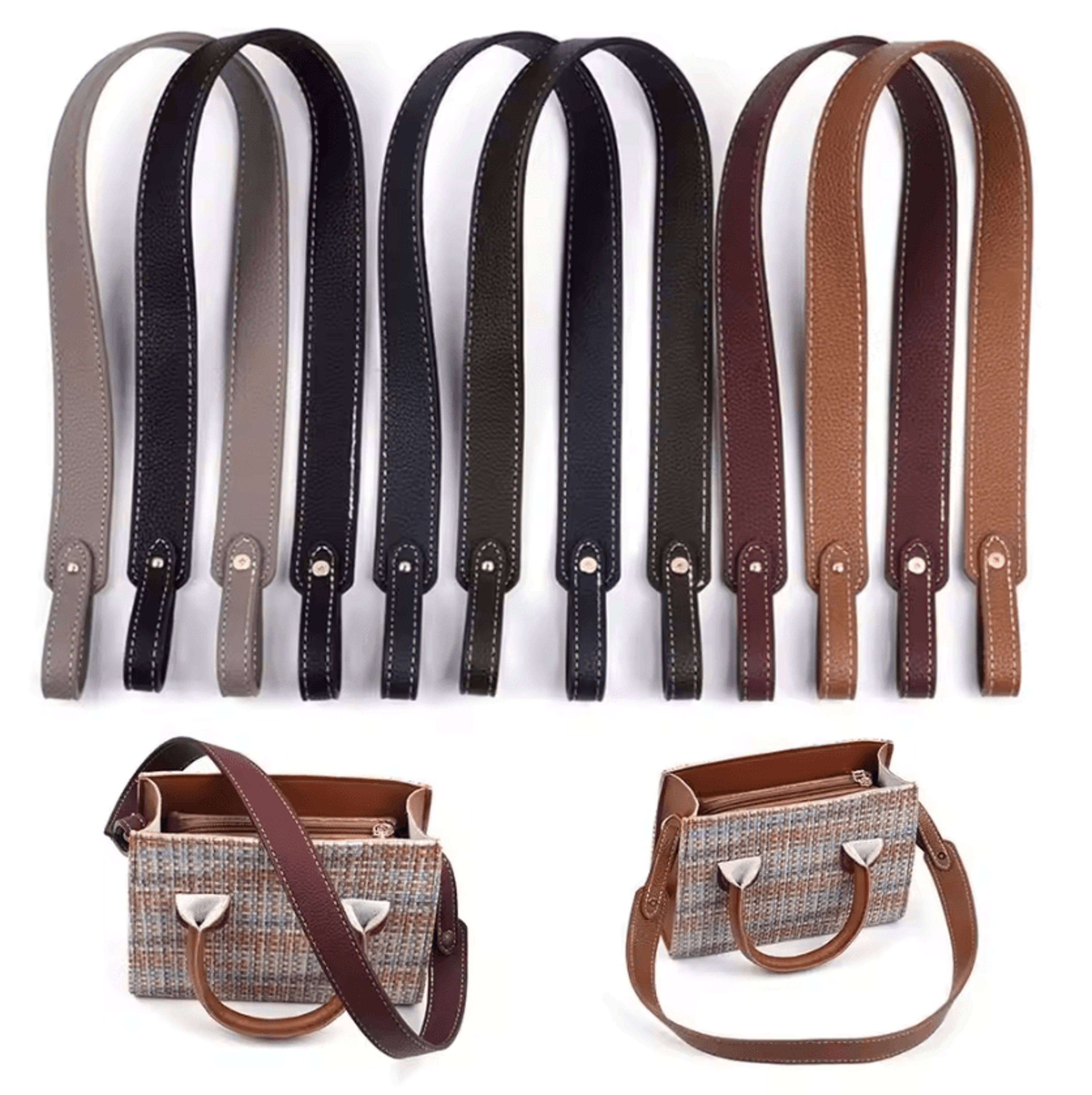 StrapEase Adjustable Leather Bag Strap  Replacement Crossbody Shoulder Handle For Handbags 0