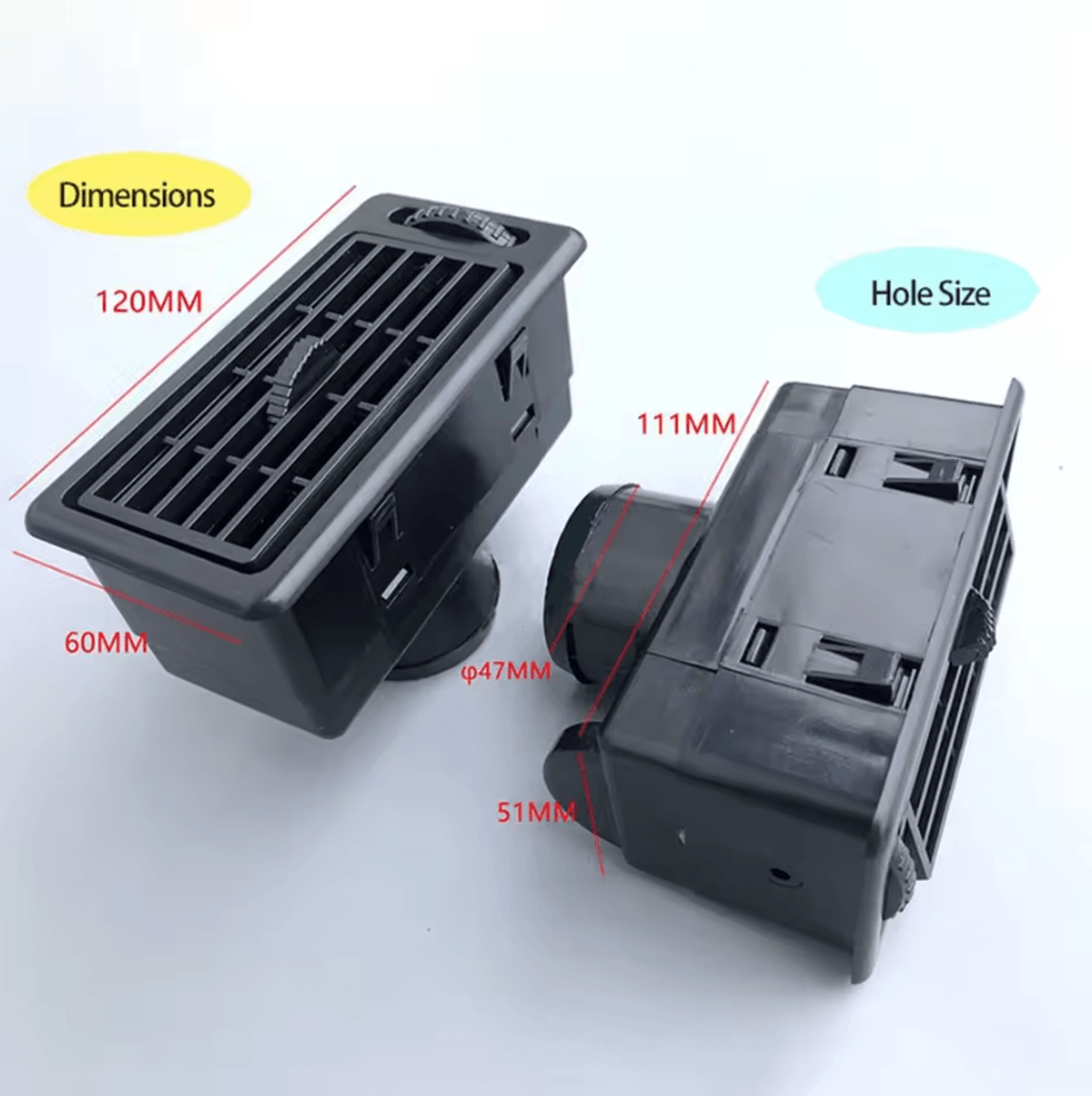 Universal Car Dashboard Air Vent Outlet  AC Defrost Ventilation Replacement 3