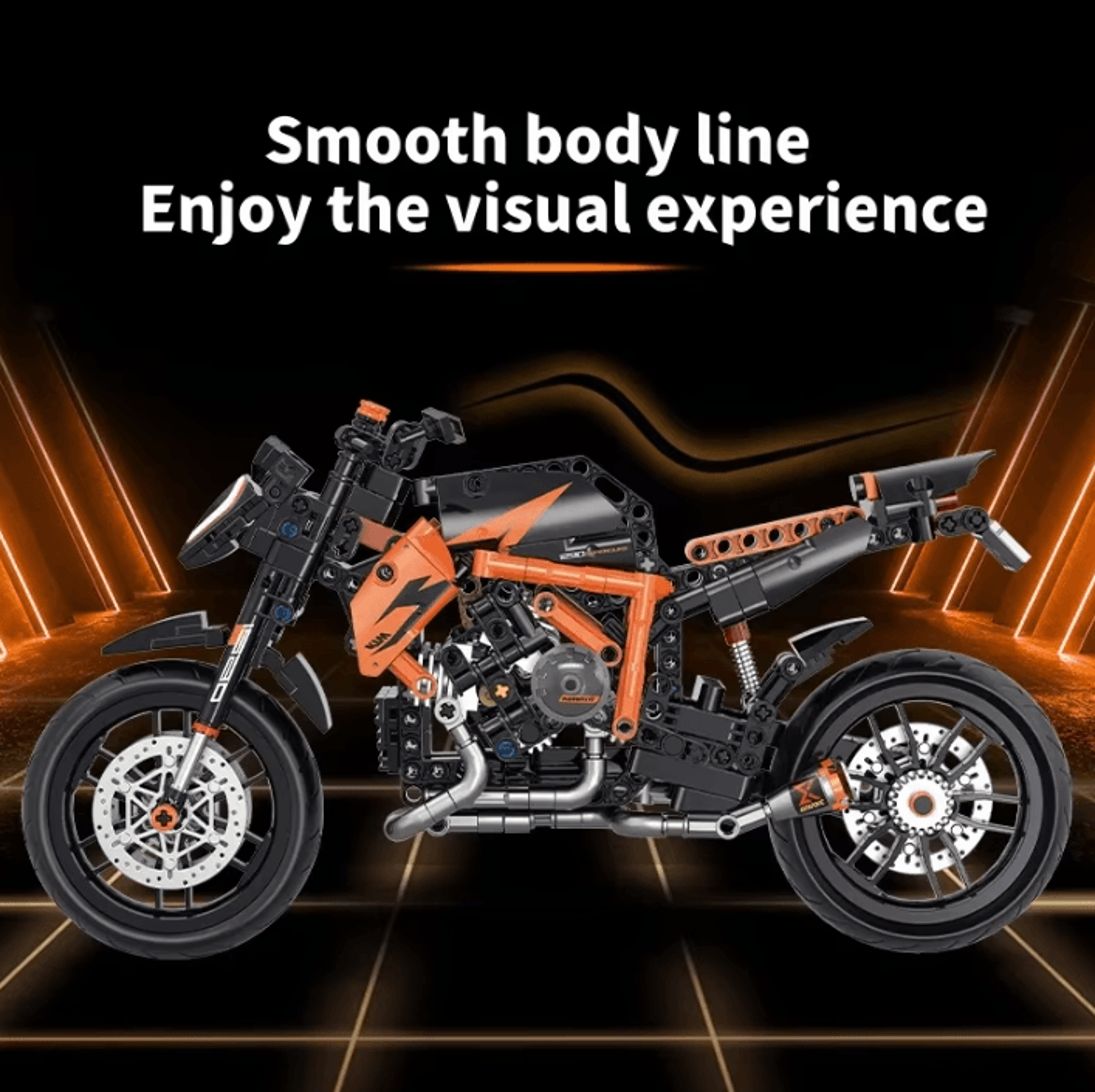 Technical Motorcycle MOC Building Blocks Kit  Creative DIY Motorbike Model Set 2