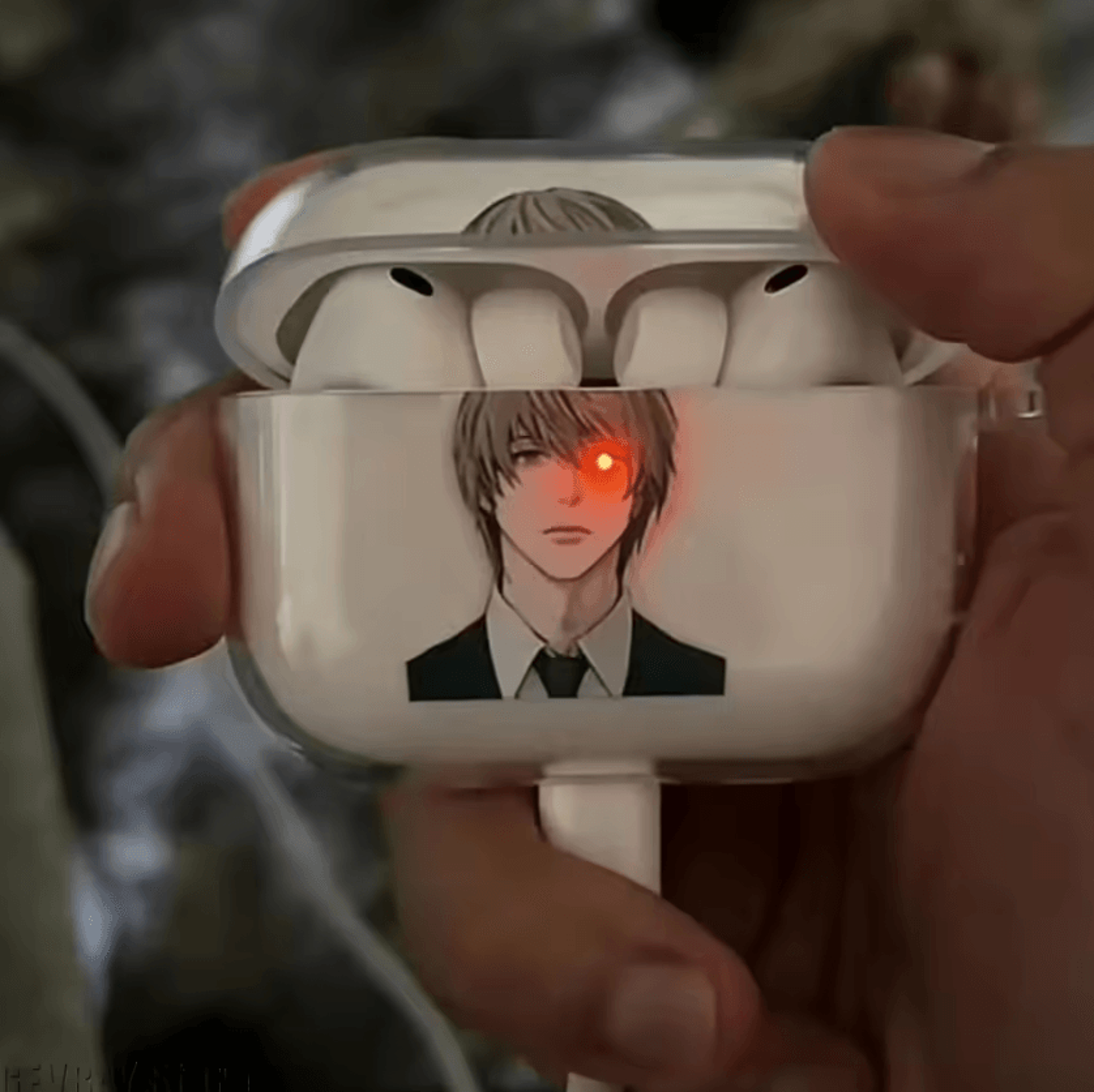 Death Note Transparent AirPods Case  Yagami Light  Mikami Teru TPU Cover 0