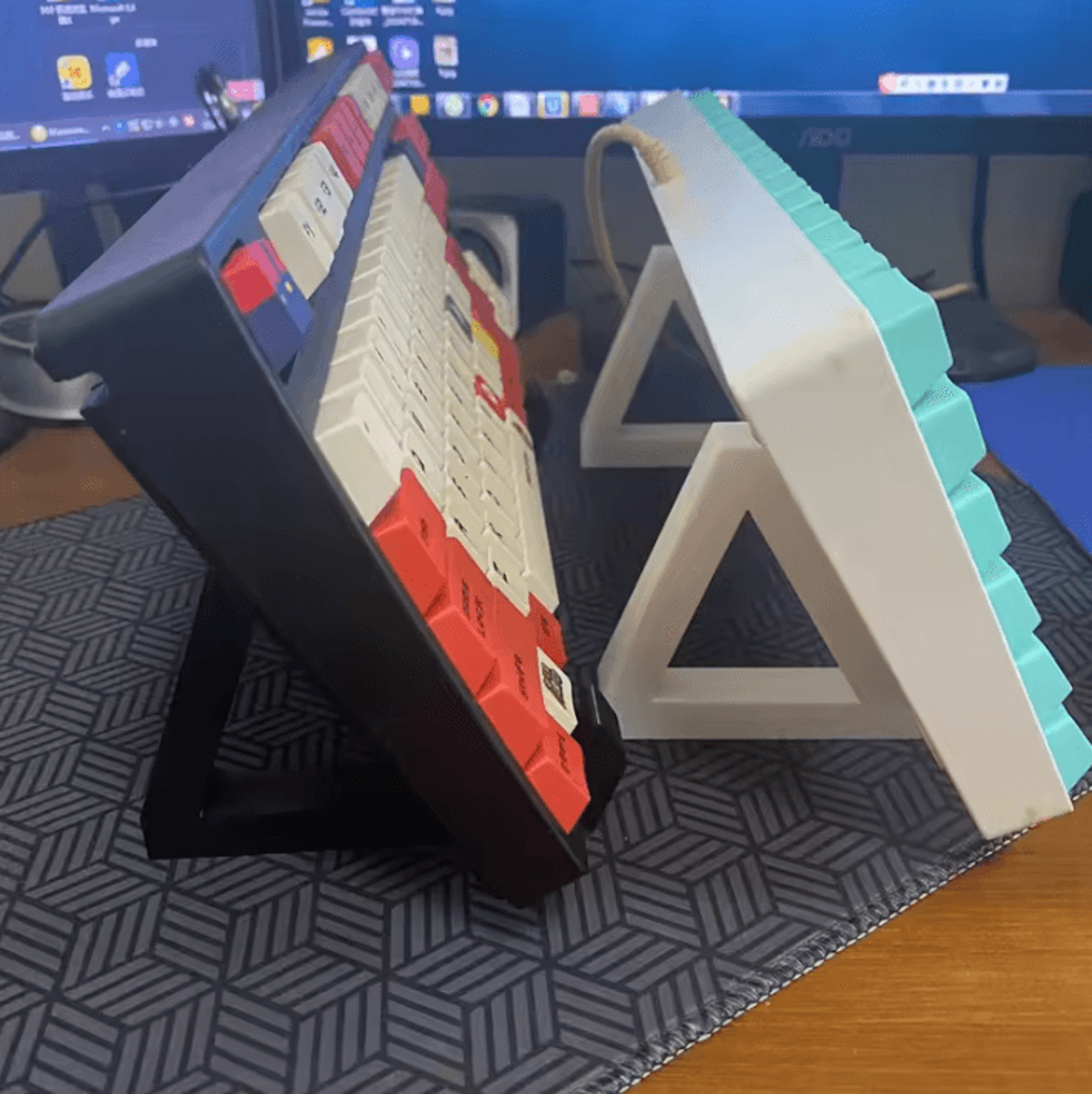 3D Printed Mechanical Keyboard Display Stand  SingleLayer Desktop Storage Rack 0