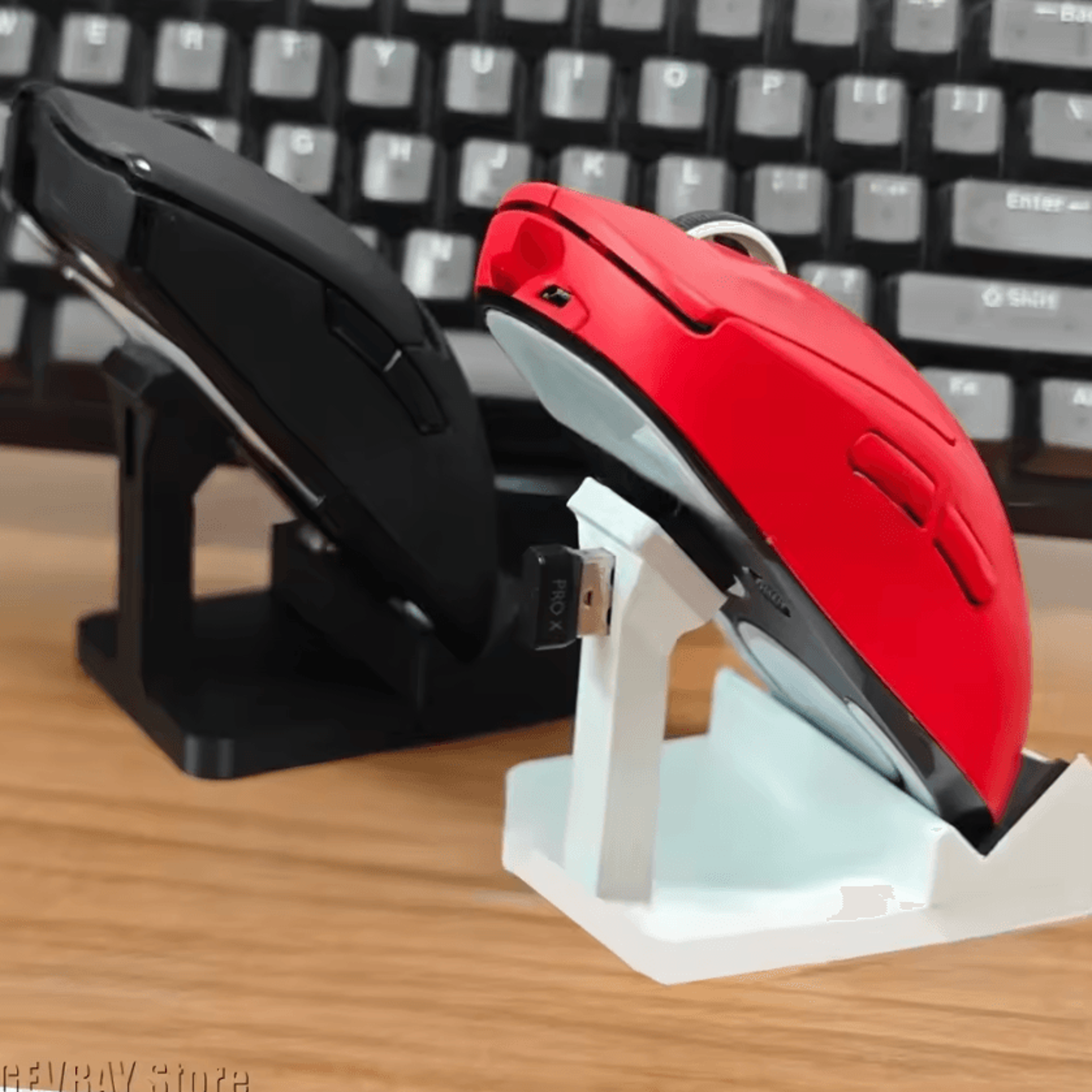 3D Printed Gaming Mouse Holder Stand  Universal Display Dock With NonSlip Base 0