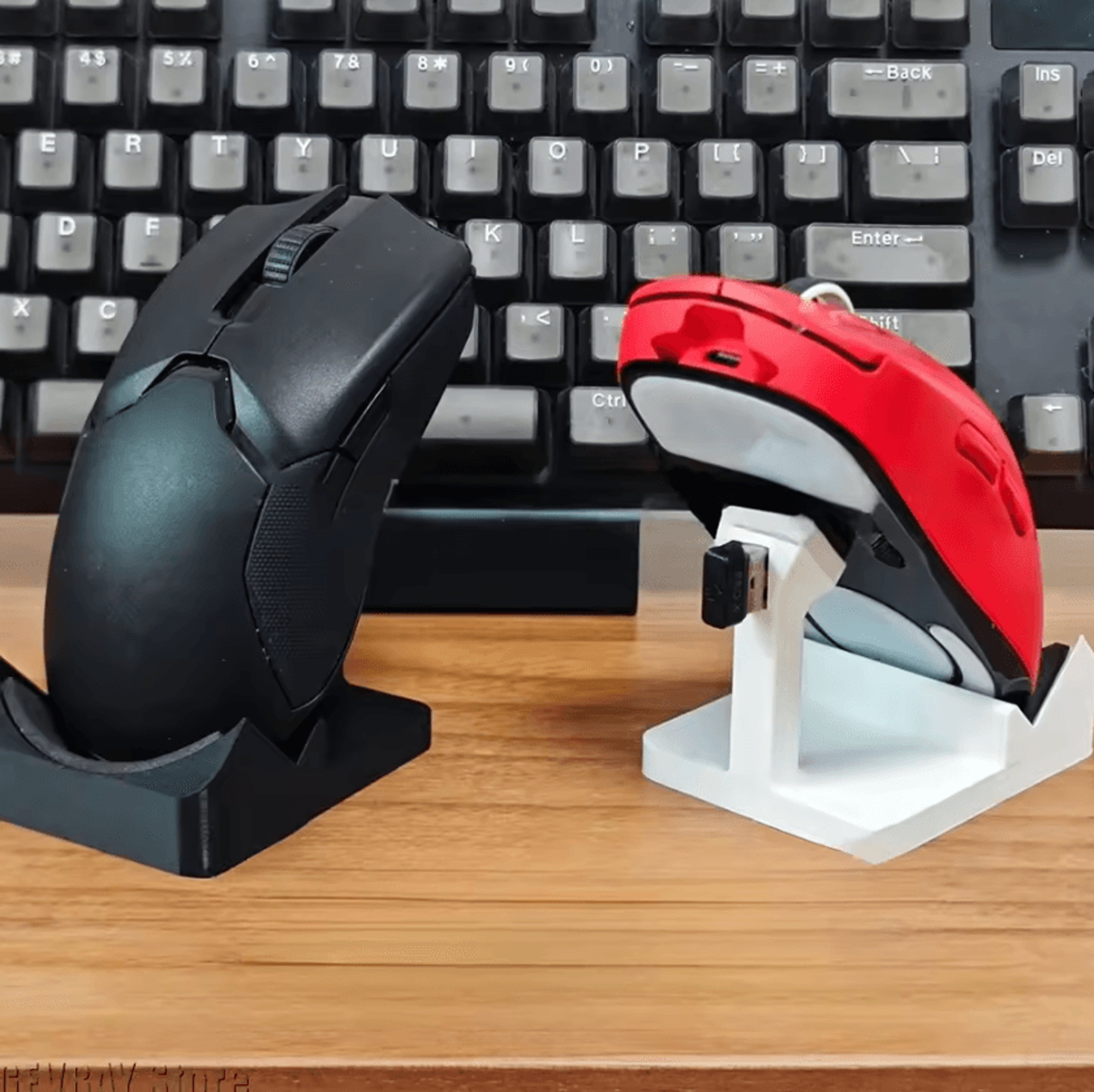 3D Printed Gaming Mouse Holder Stand  Universal Display Dock With NonSlip Base 1
