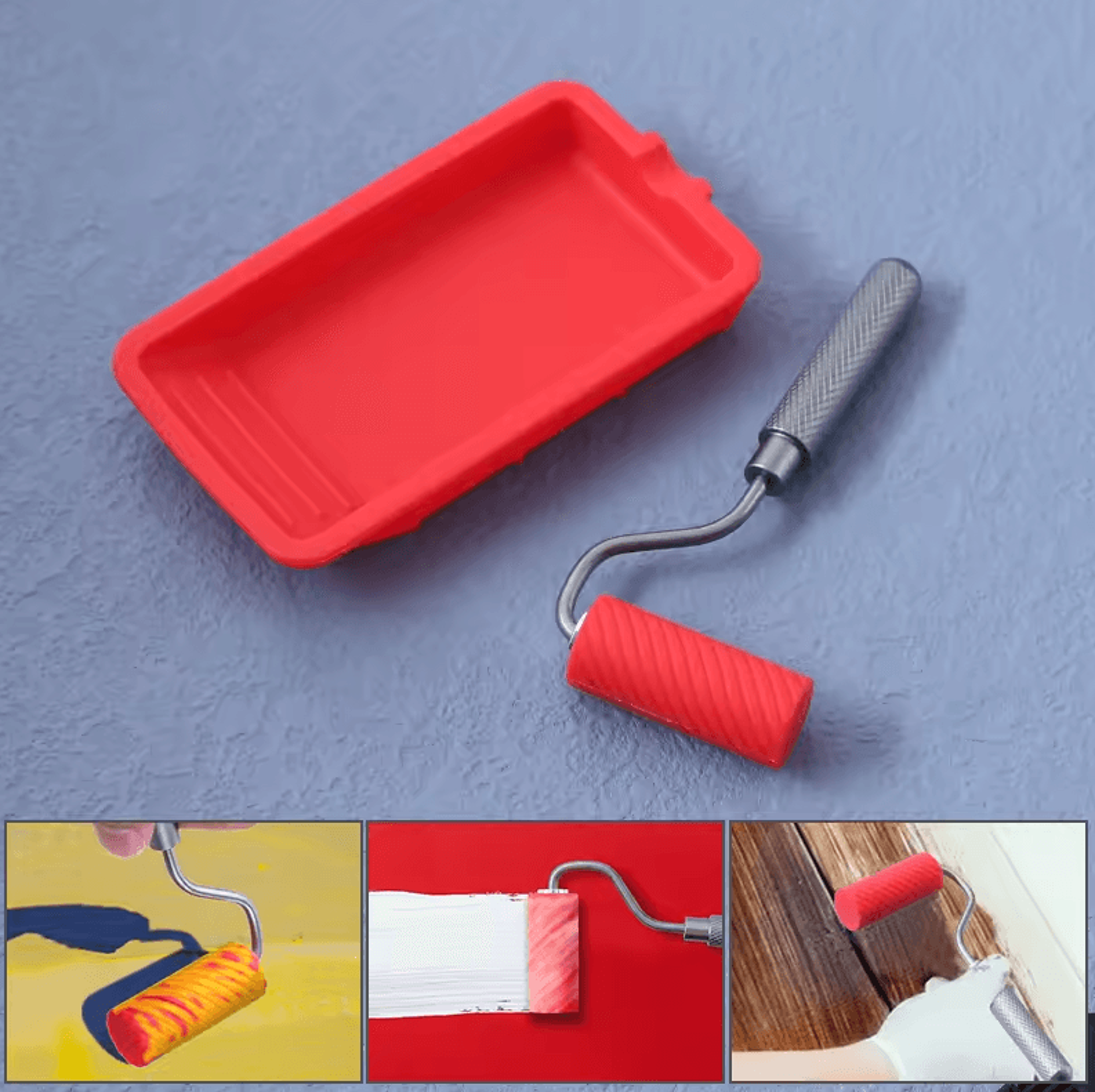 178 Glue Roller Kit With Aluminum Handle  Tray  Precision Adhesive Applicator Tool 0