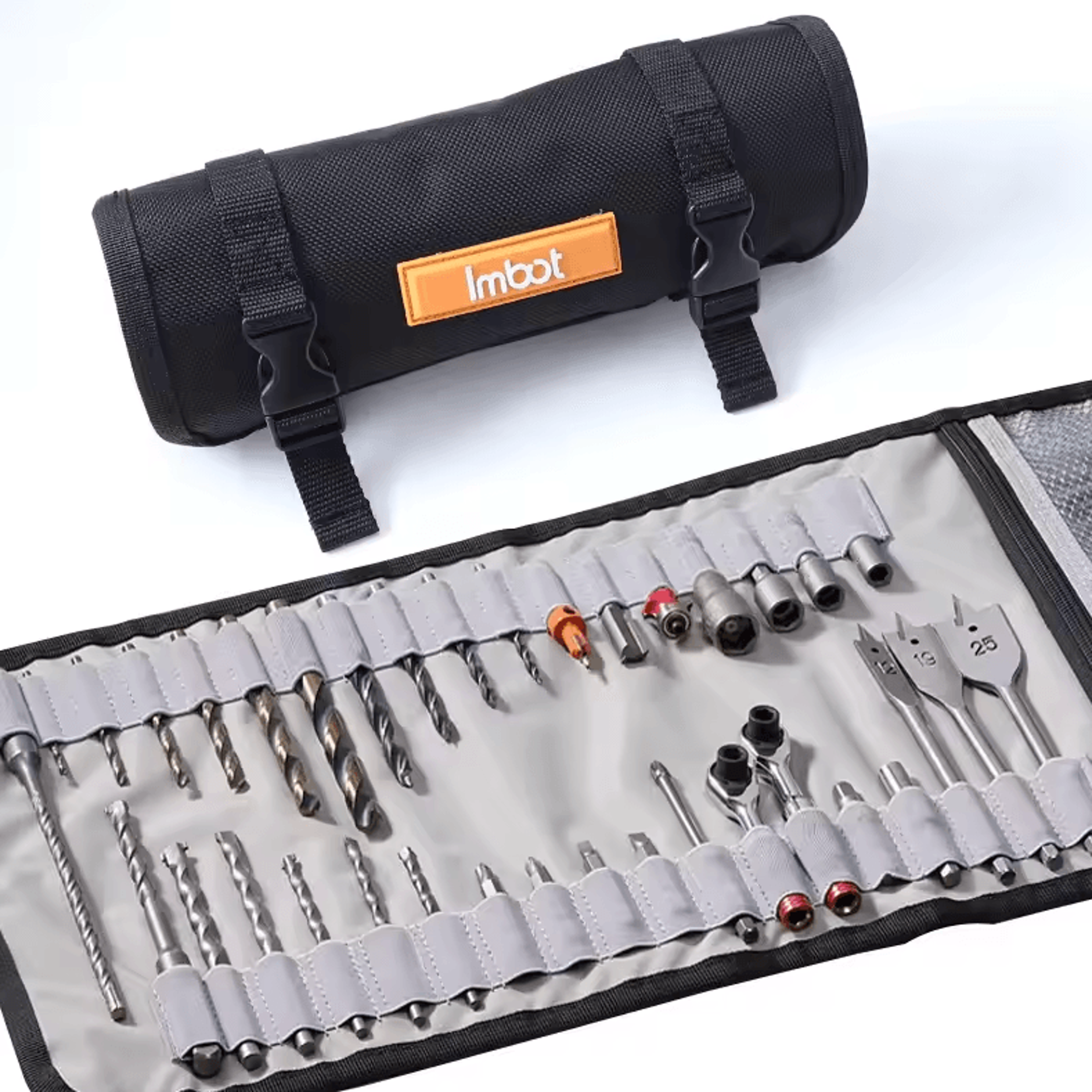 Portable Nylon Tool Roll Bag Organizer For Drill Bits Tools  DIY Storage 0