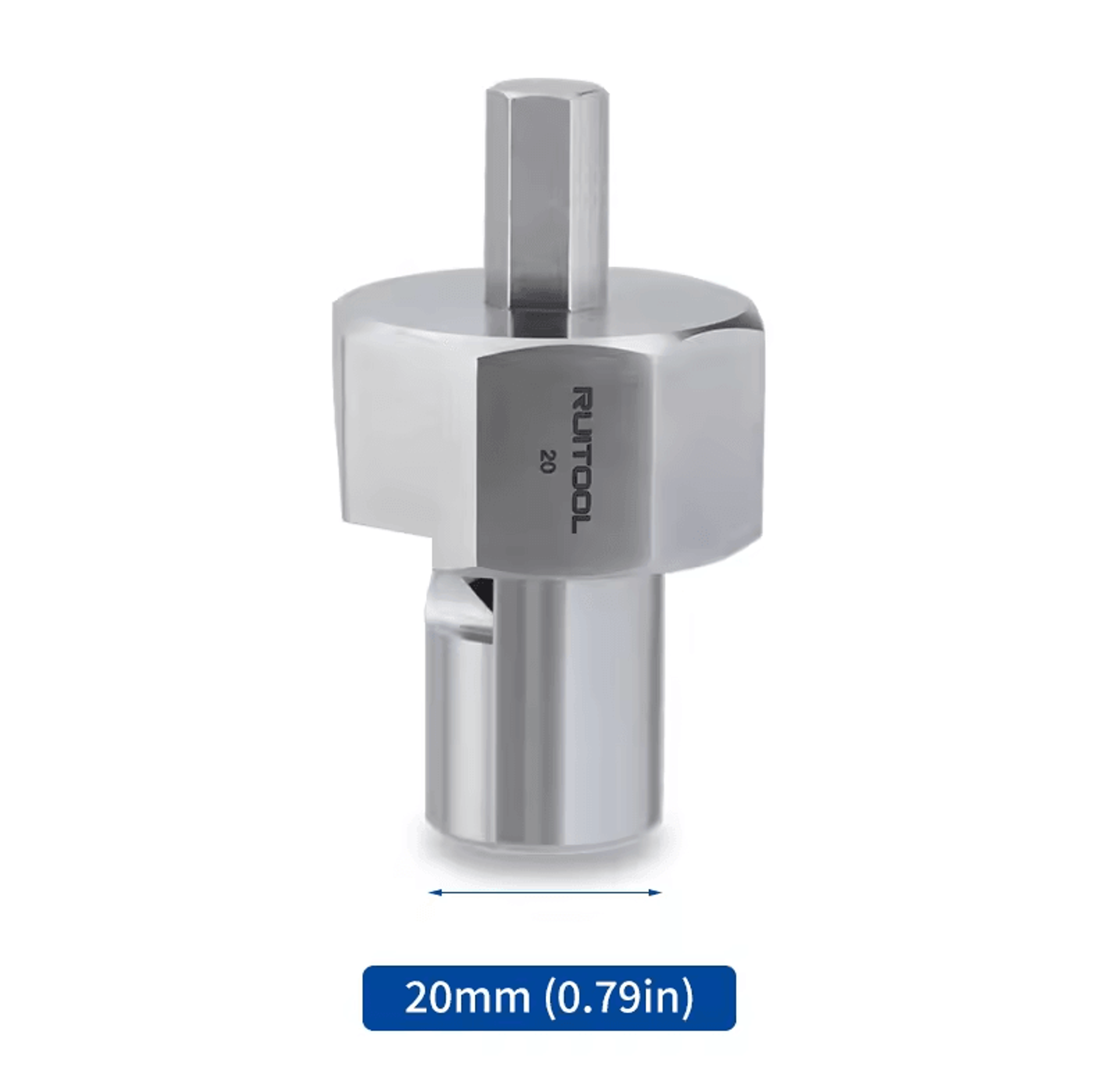 Workbench Dog Hole Chamfer Reamer Tool 20mm  34 Stainless Steel Drill Attachment 2