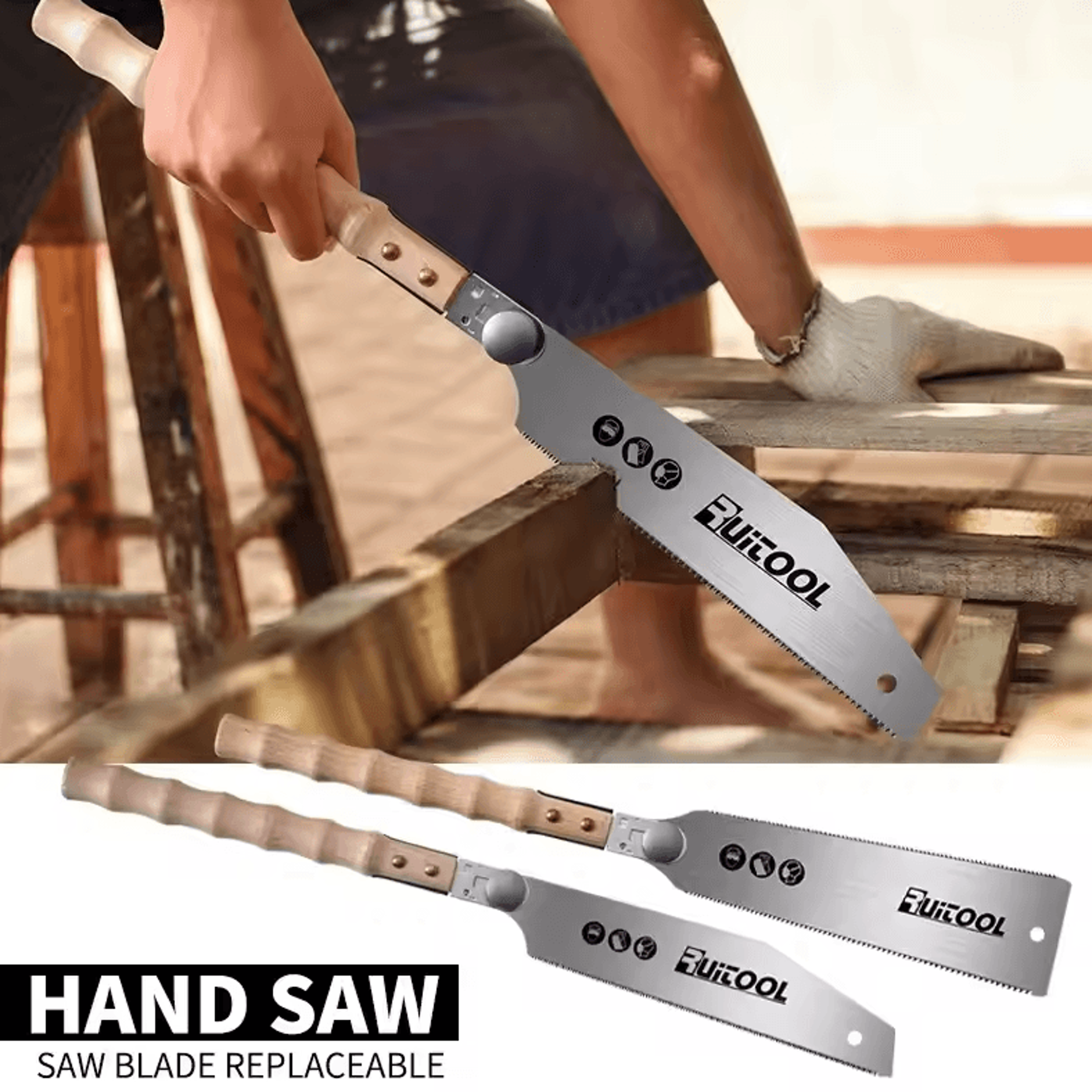 SK5 Precision Japanese Pull Saw  3Edge Teeth Flush Cut Hand Saw With Replaceable Blade 0