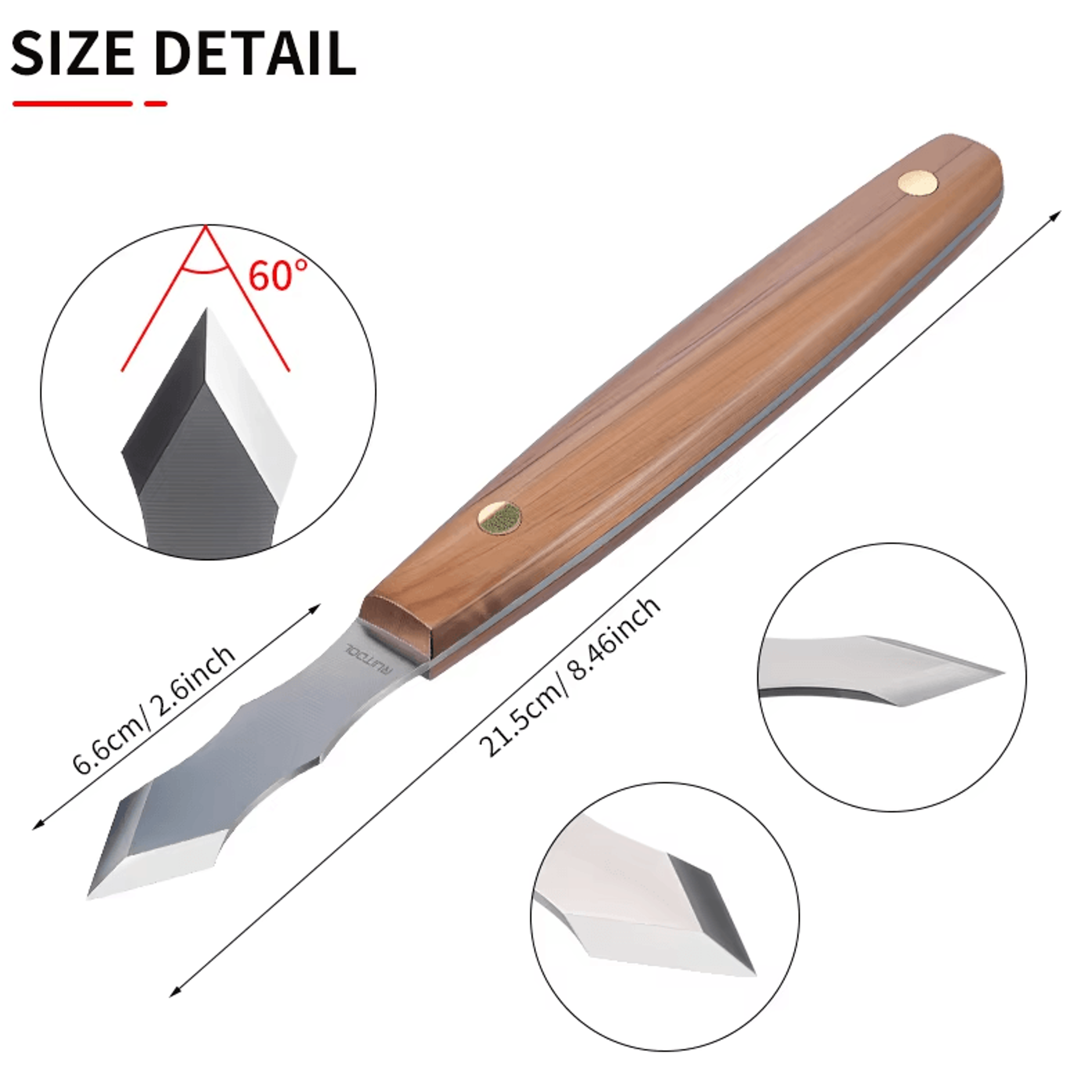LongNeck Precision Marking Knife  Carbon Steel Scribing Tool With Solid Wood Handle 1