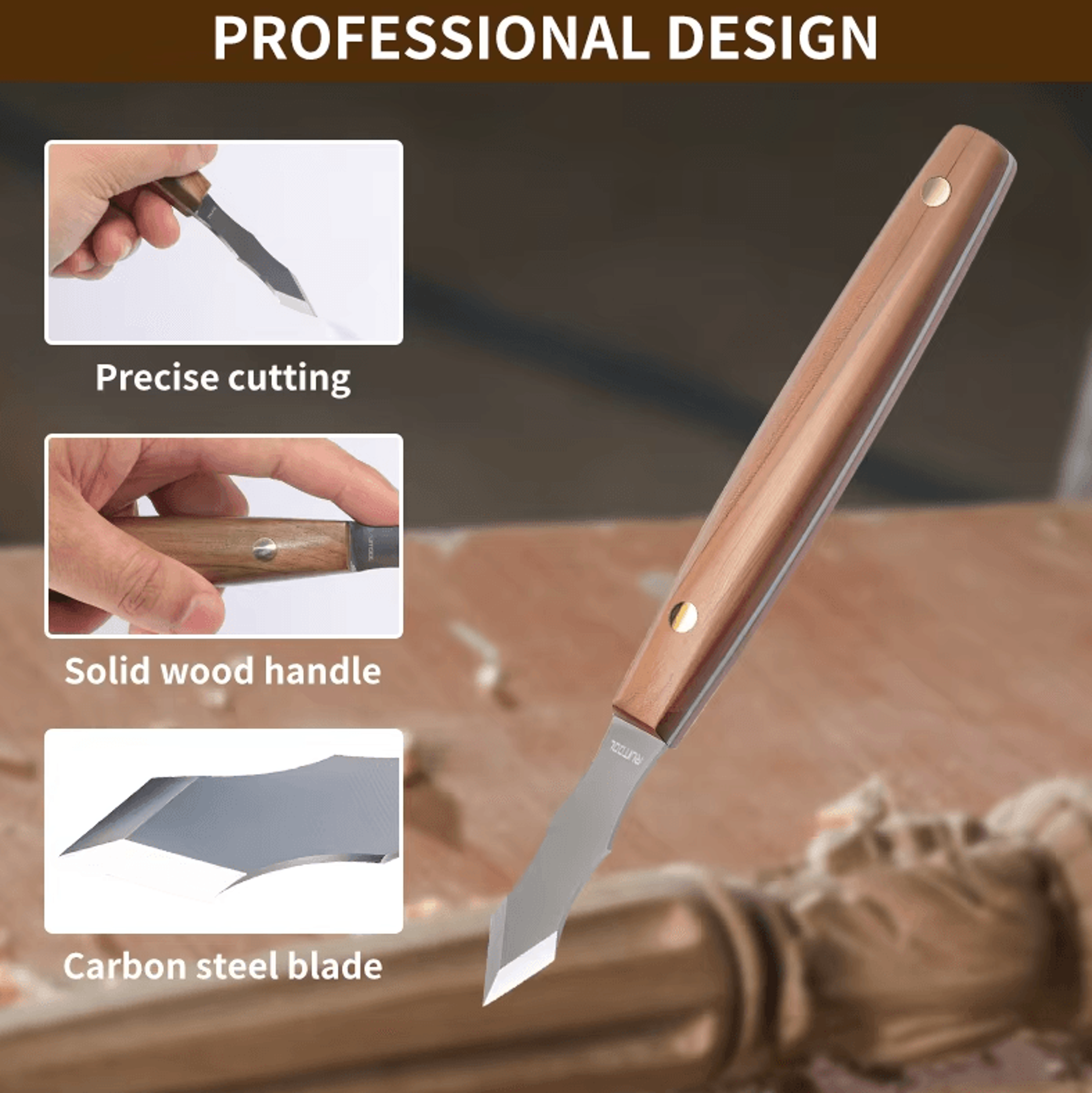 LongNeck Precision Marking Knife  Carbon Steel Scribing Tool With Solid Wood Handle 4