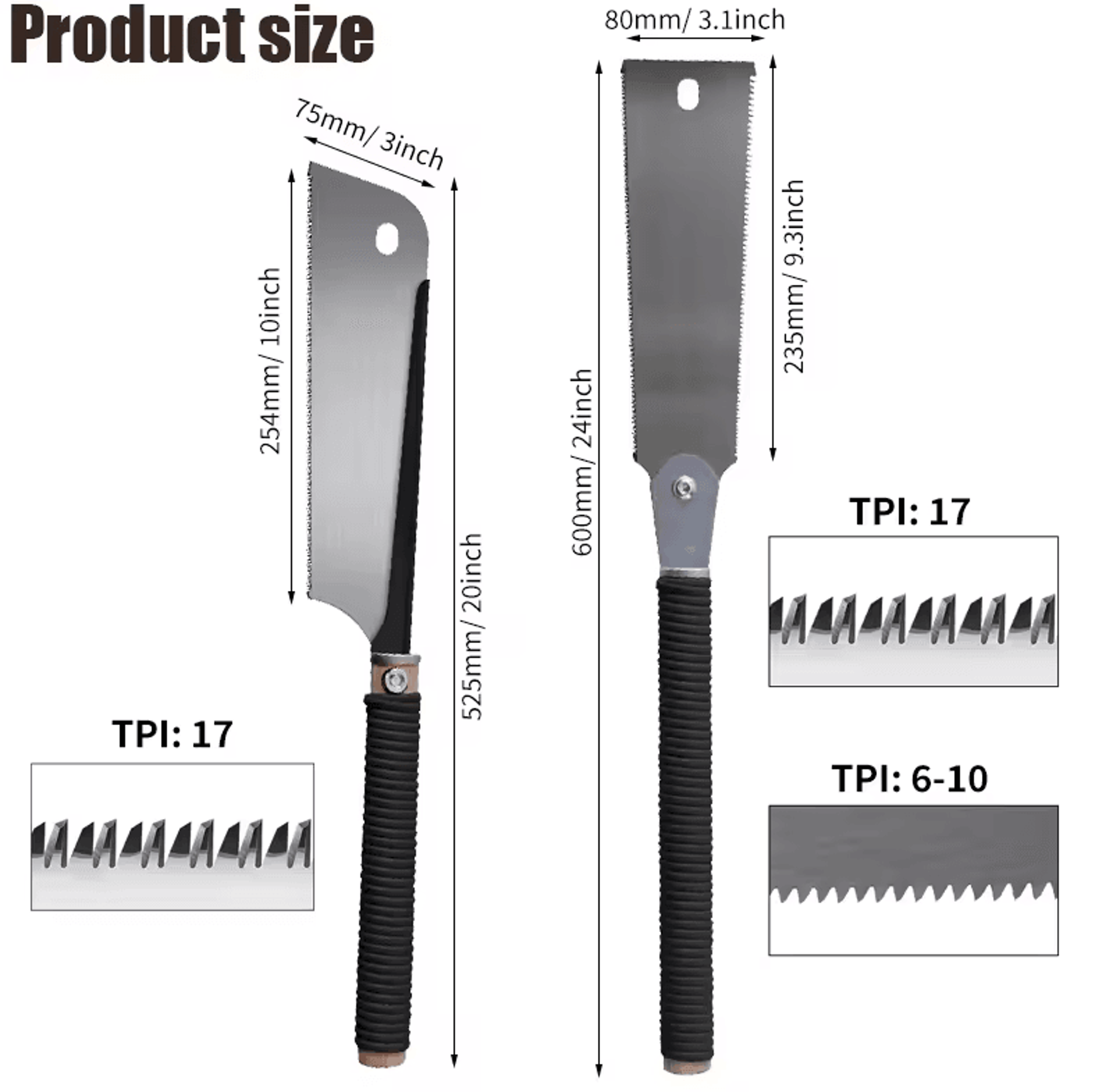 SK5 DualEdge Japanese Pull Saw  93 Flexible Blade Precision Woodworking Tool 1