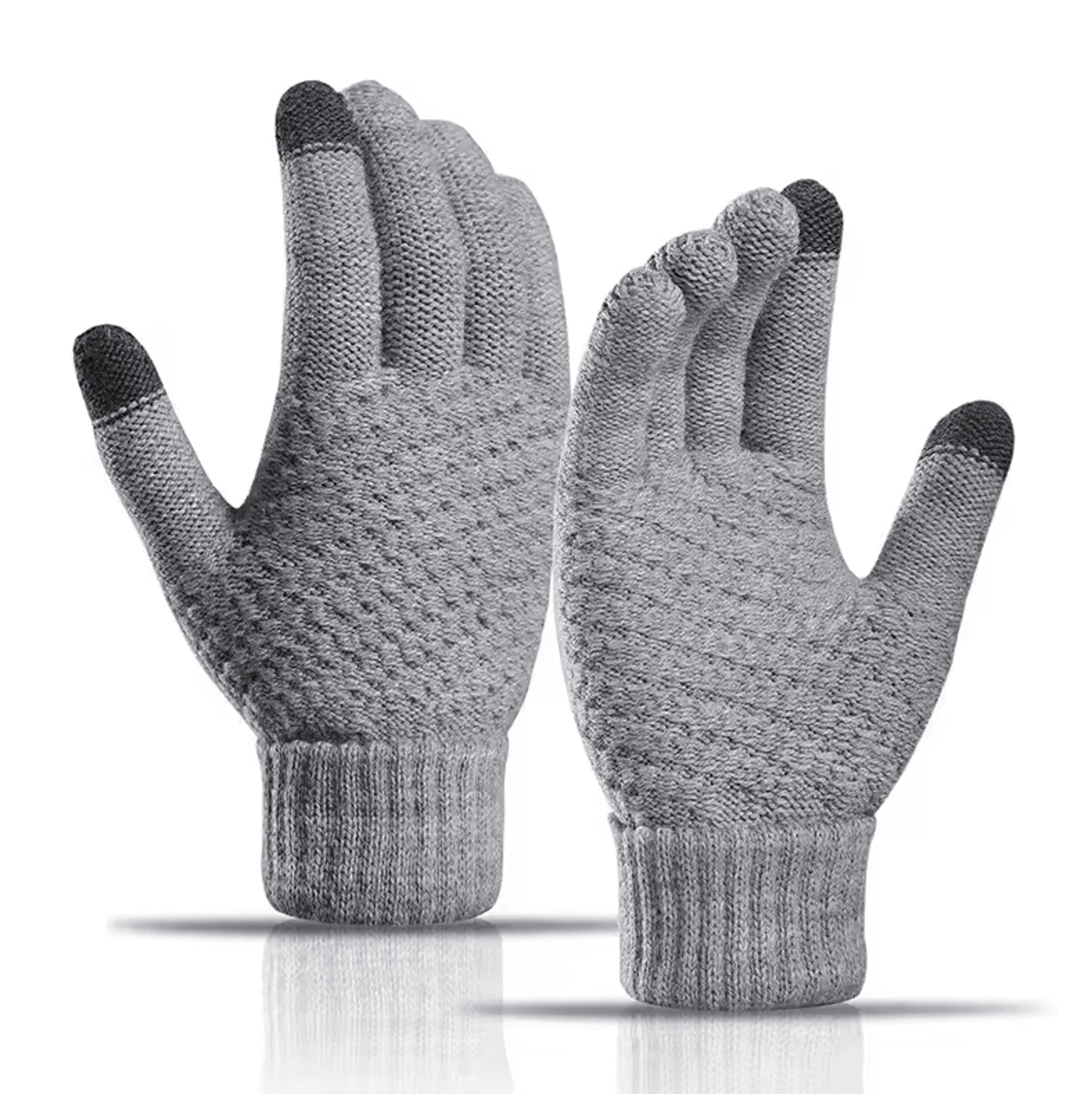Cute Pineapple Knit Touchscreen Gloves  Warm Winter Soft Stretch Gloves For Women 1