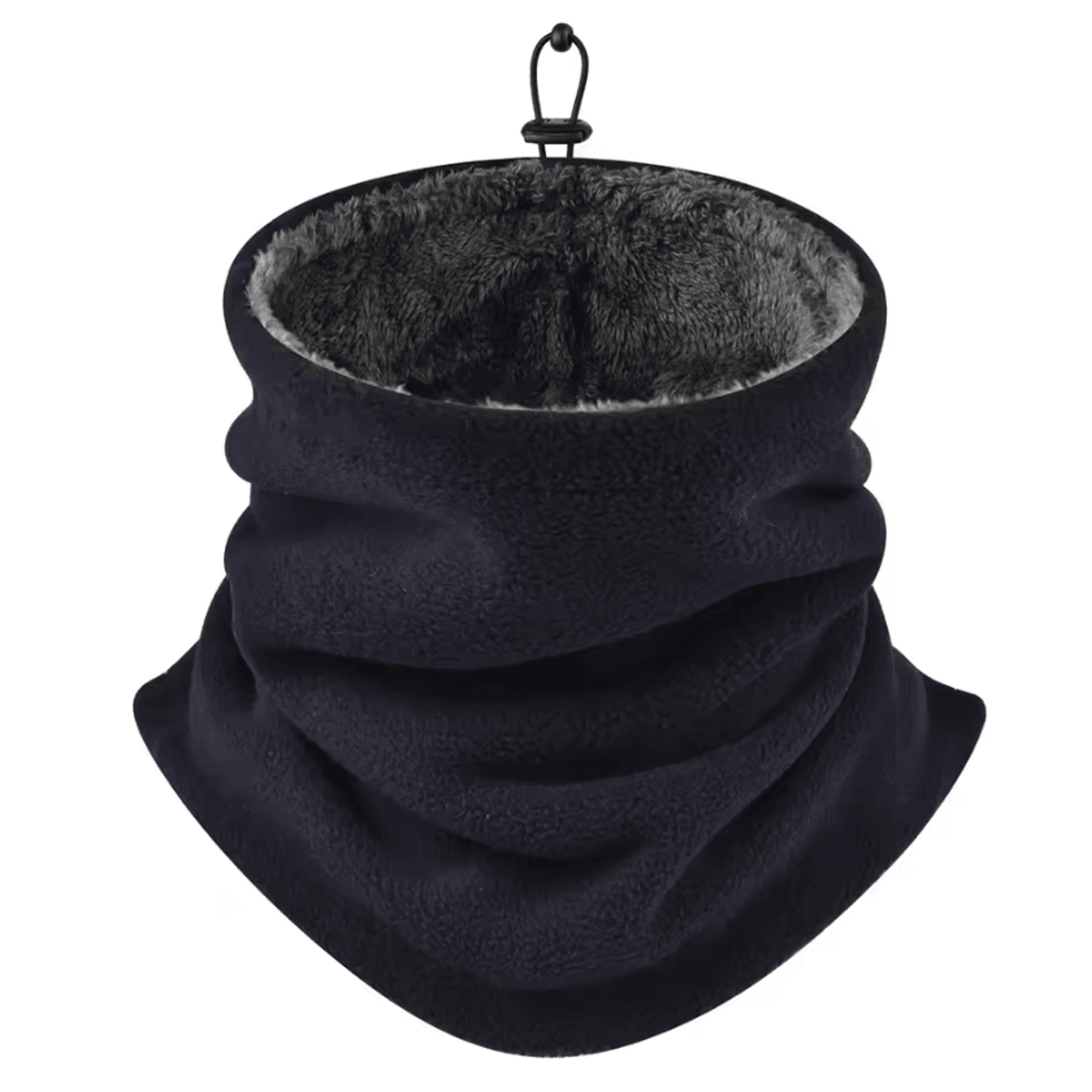 Fleece Winter Neck Gaiter  Adjustable Drawstring Warm Plush Face  Neck Warmer 0