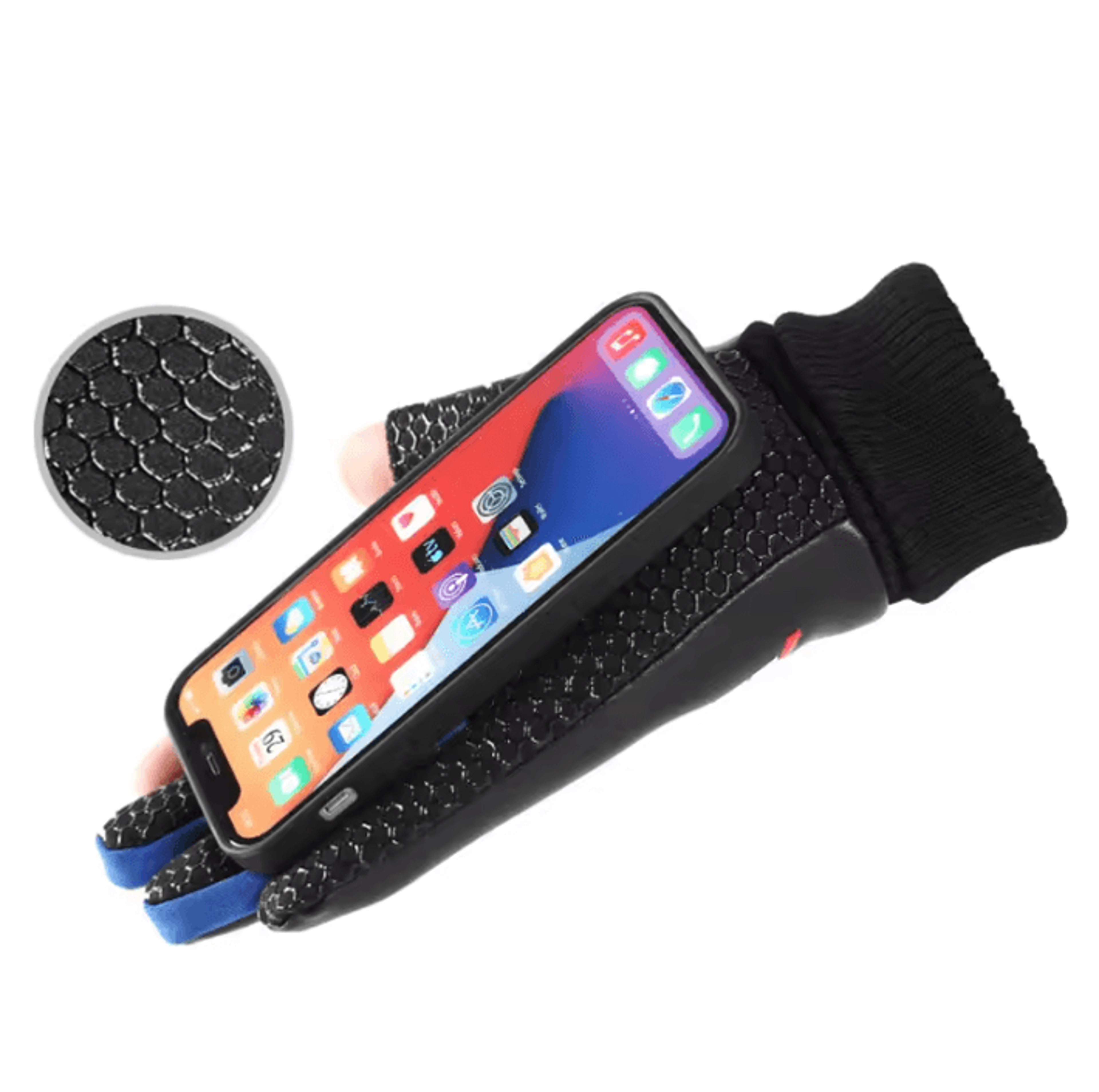 GripFlex PU Leather Fingerless Cycling Gloves  Waterproof Windproof Thermal Riding Gloves 1
