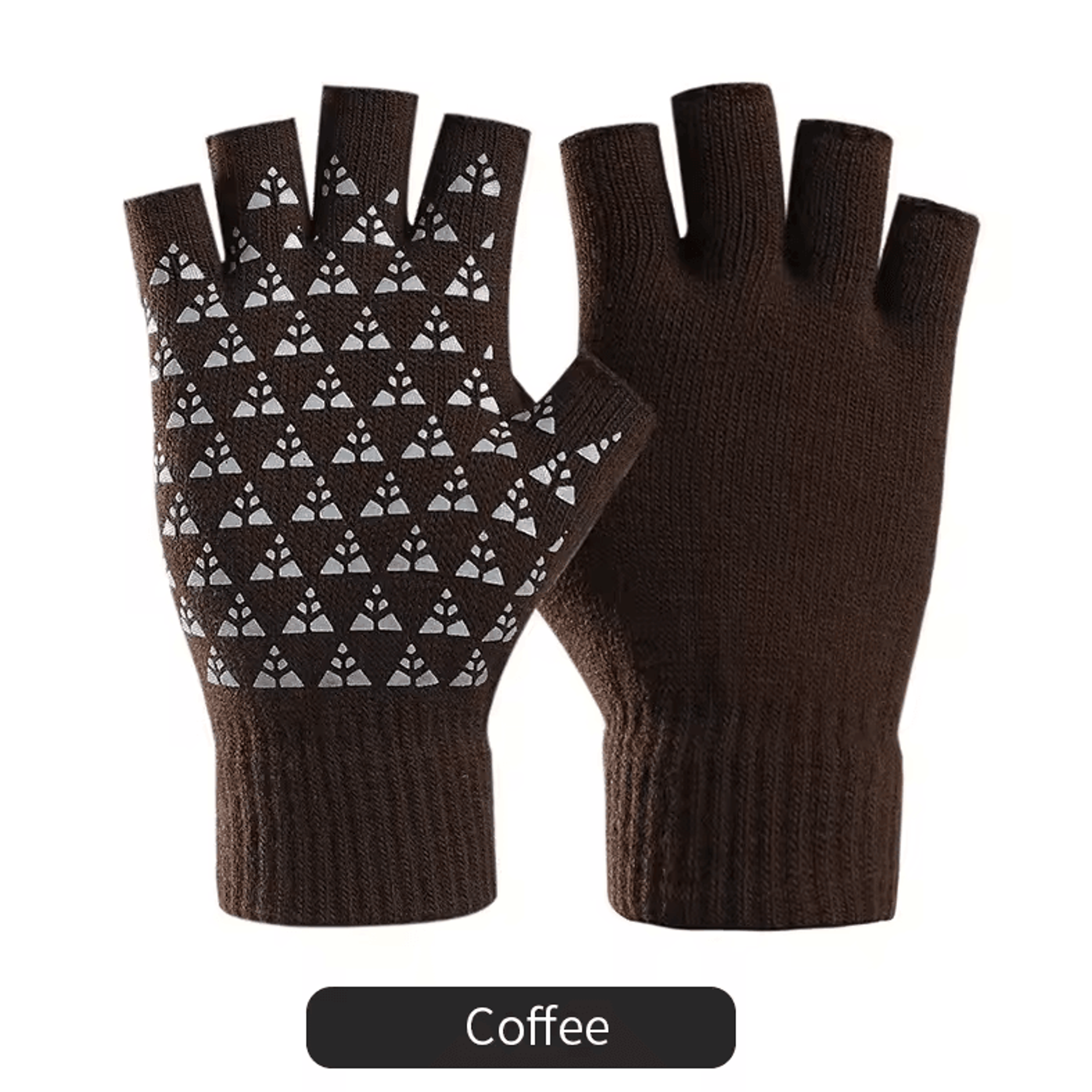 FlexGrip Knit Fingerless Winter Gloves  Soft AntiSlip Typing  Everyday Gloves 5