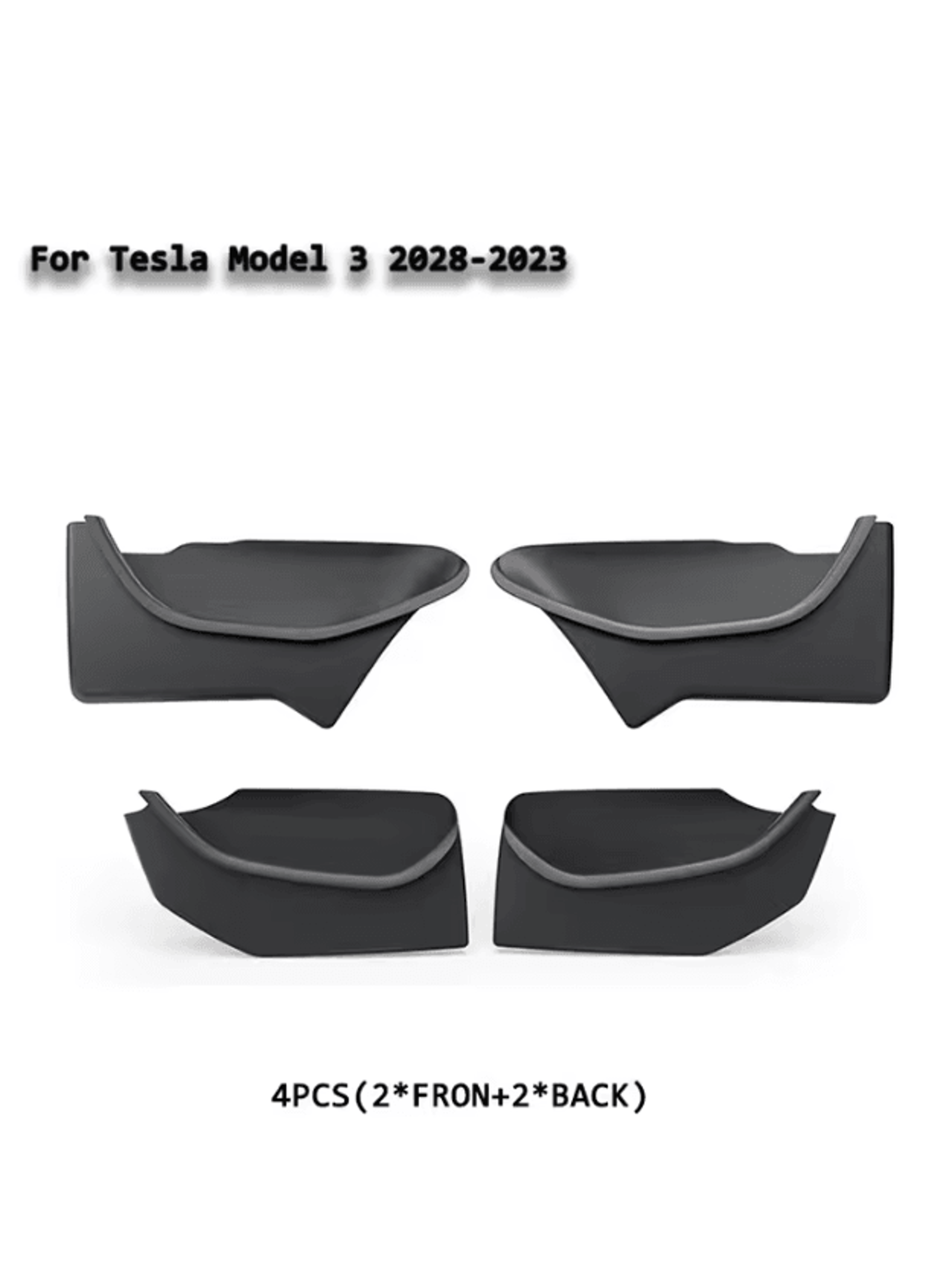 Tesla Model Y Juniper TPE Door Storage Organizer Set 9