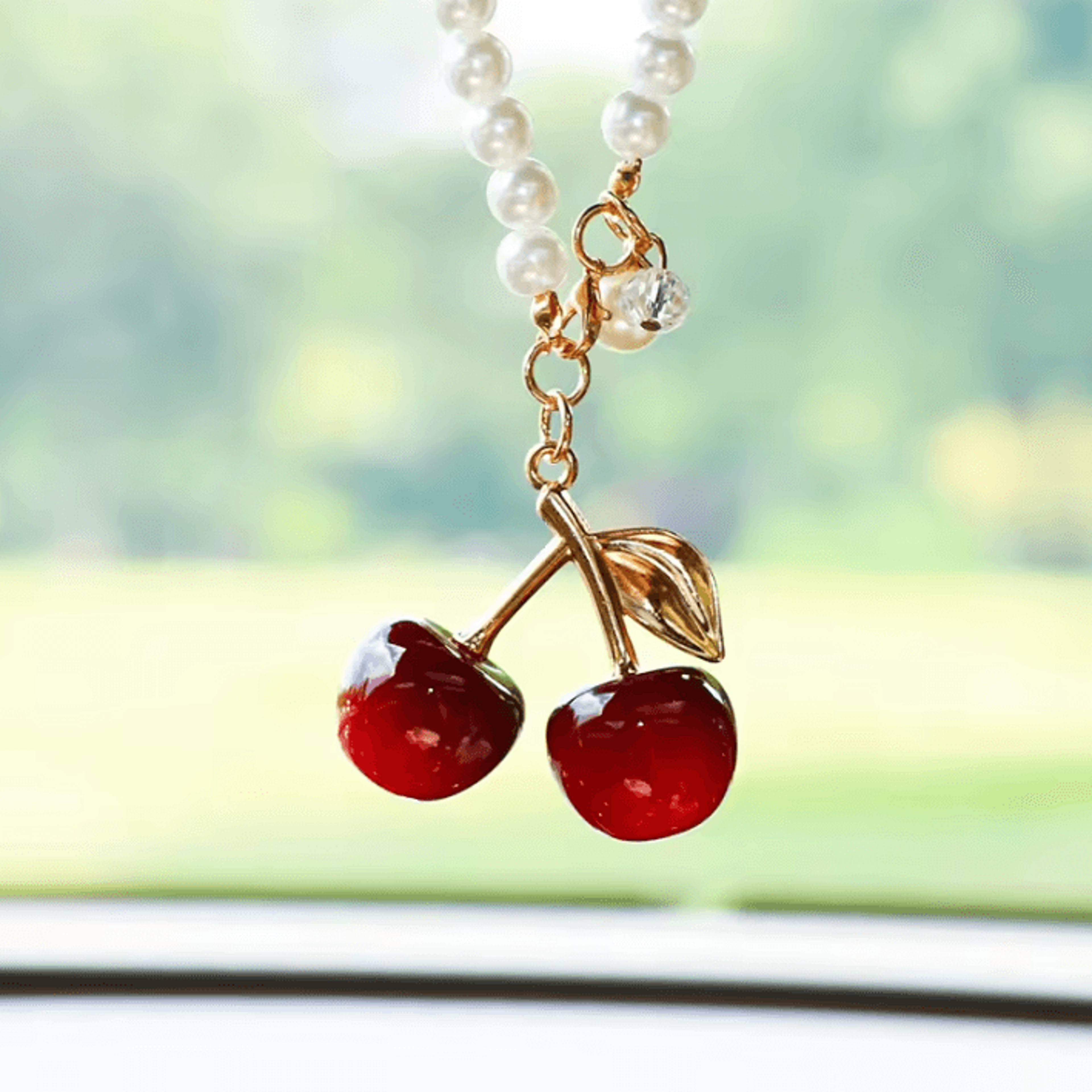 CherryBlush Rearview Mirror Hanging Charm 0