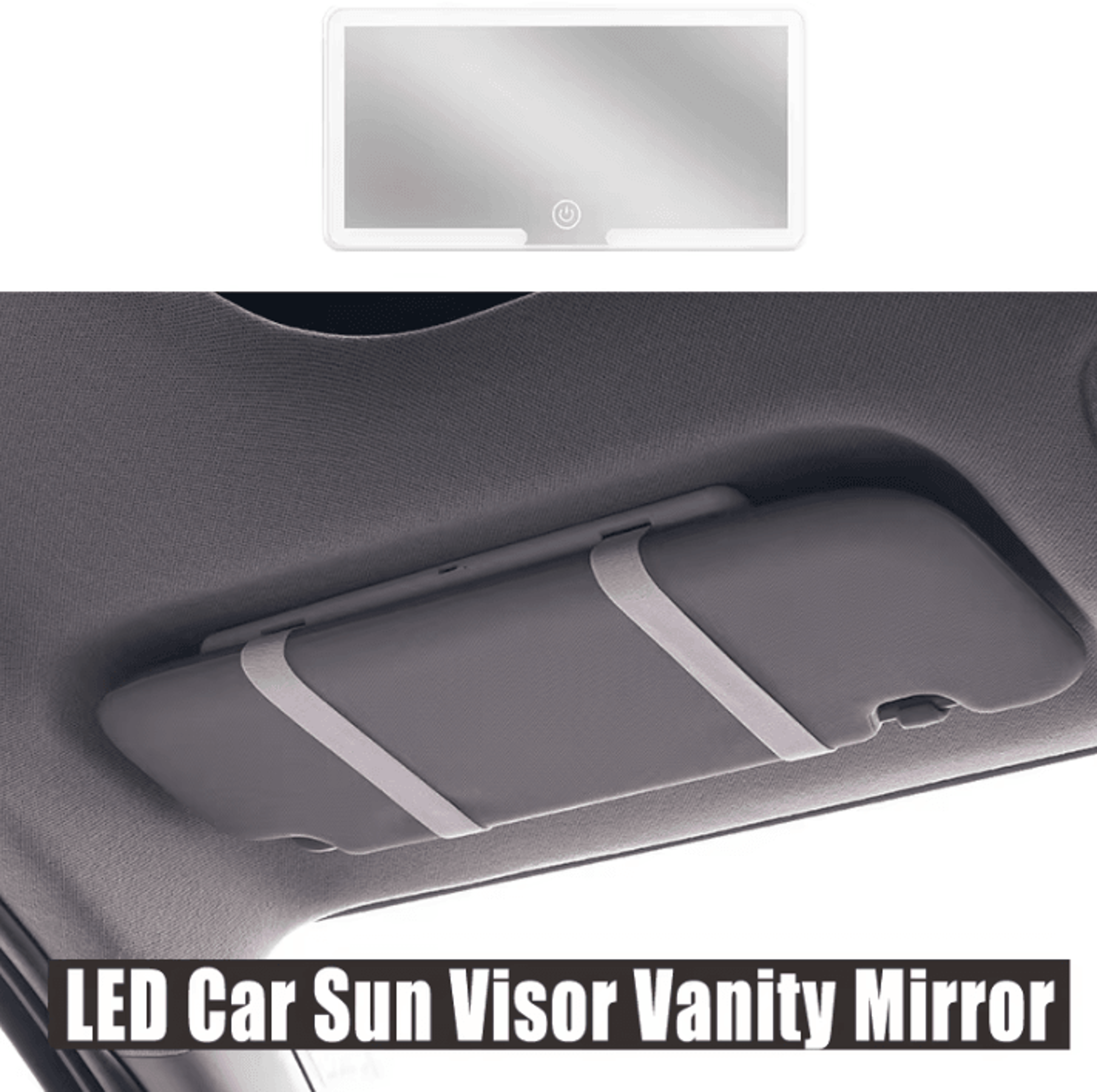 GlowTouch LED Rechargeable Car Makeup Mirror 1