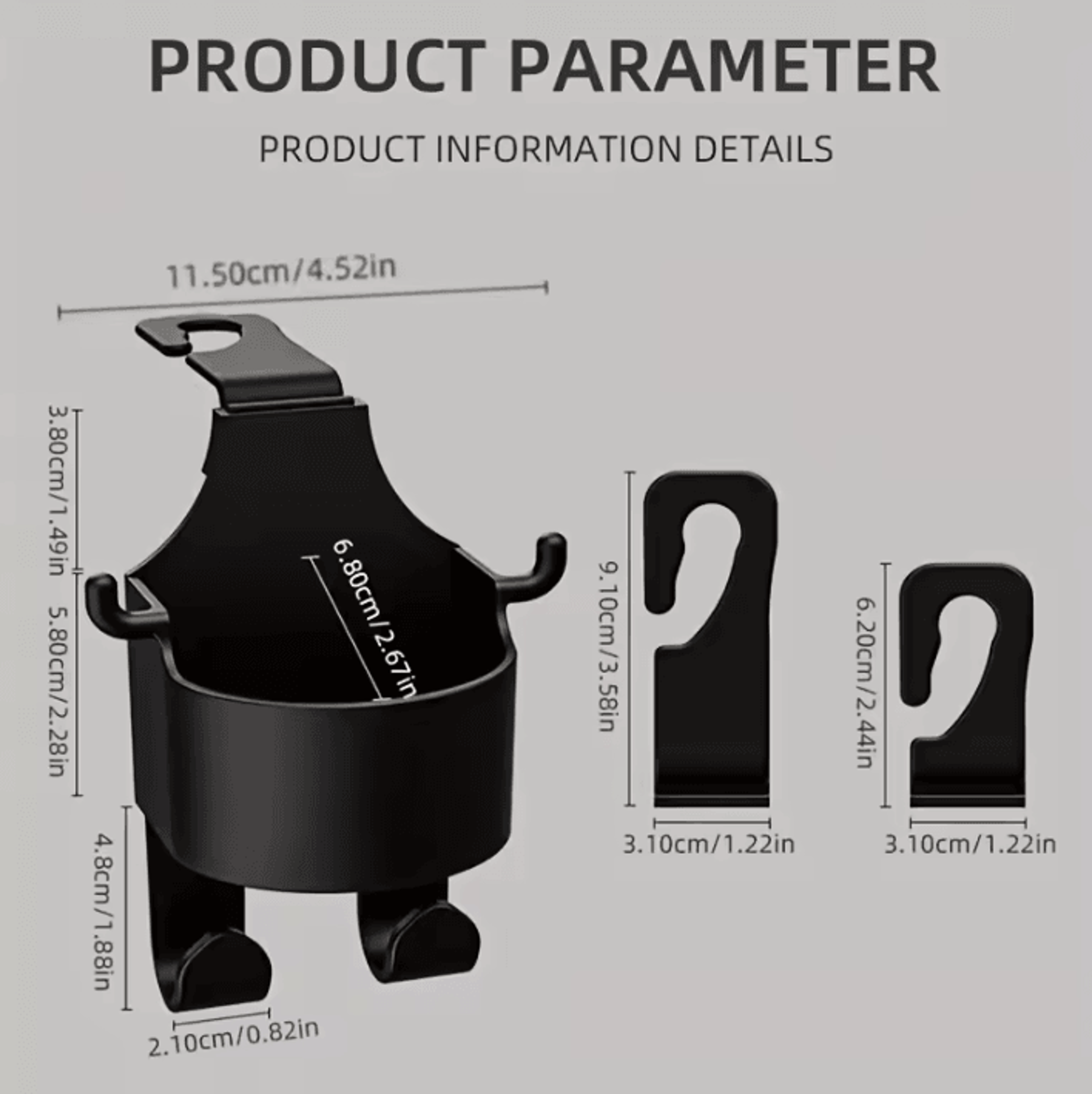 Universal Car Seat Headrest Hook Cup Holder Organizer 4