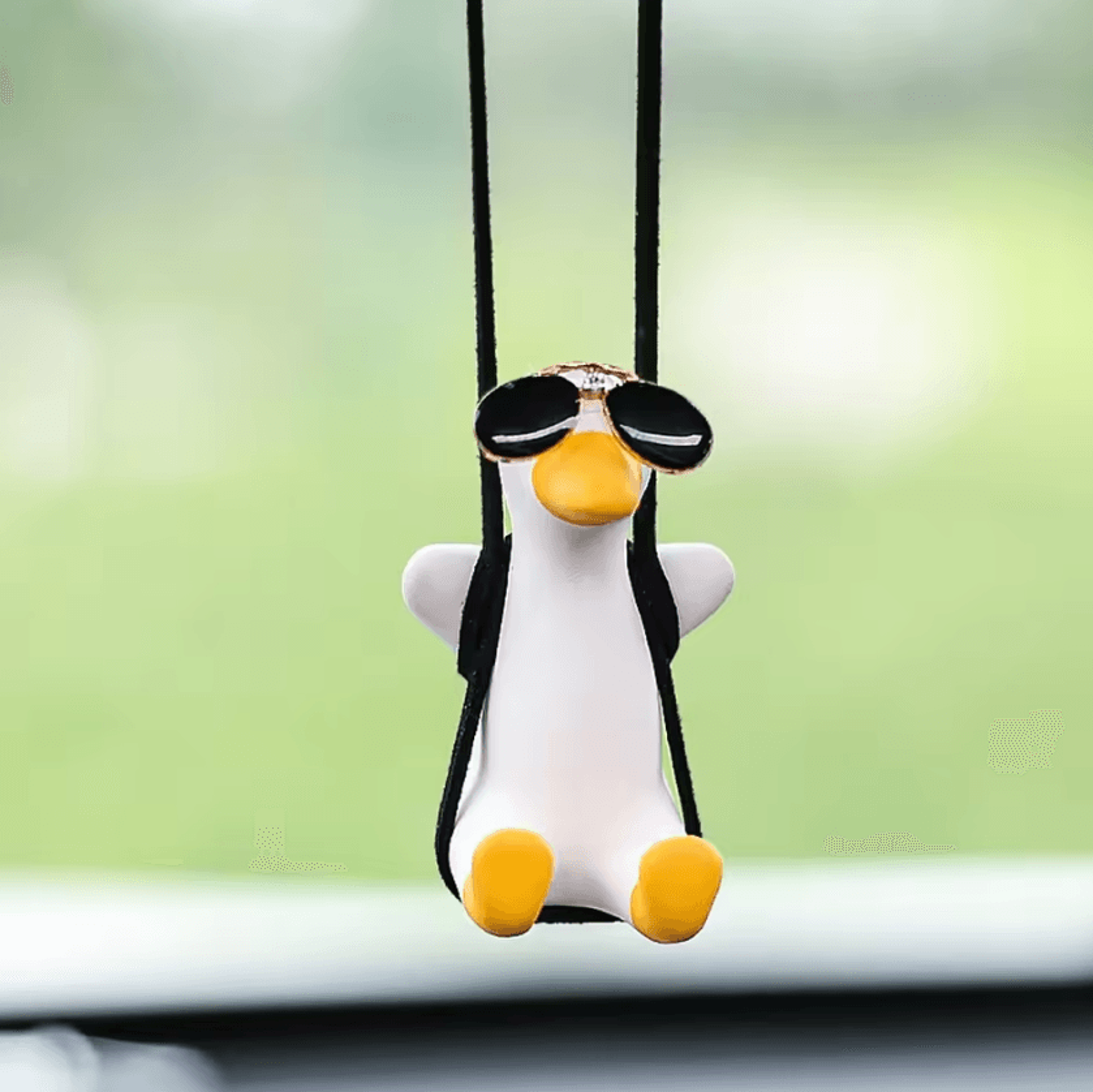 Cool Swing Duck Car Rearview Mirror Ornament 1