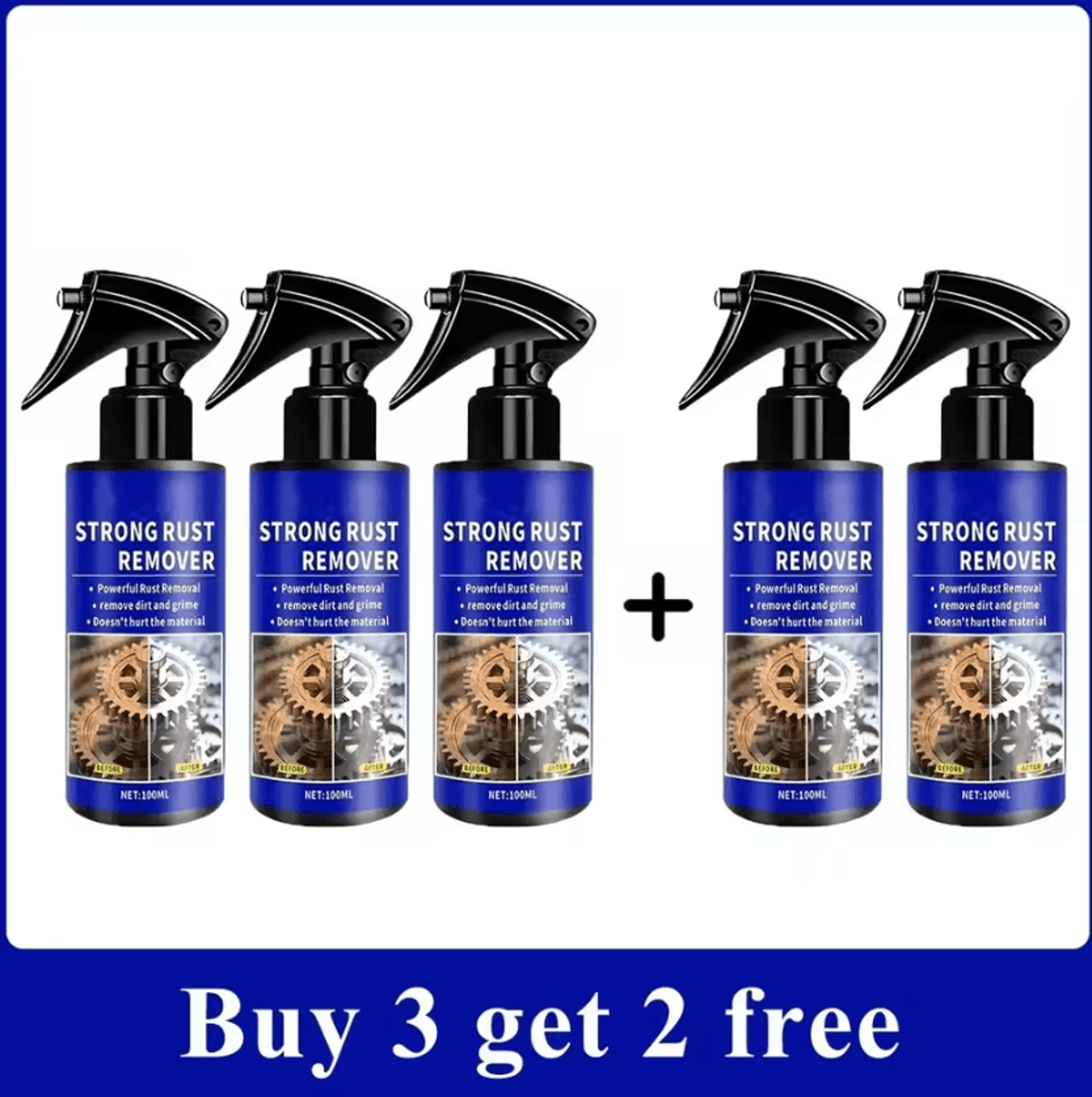 MultiSurface Car Rust Remover  Metal Protection Cleaner Spray 4
