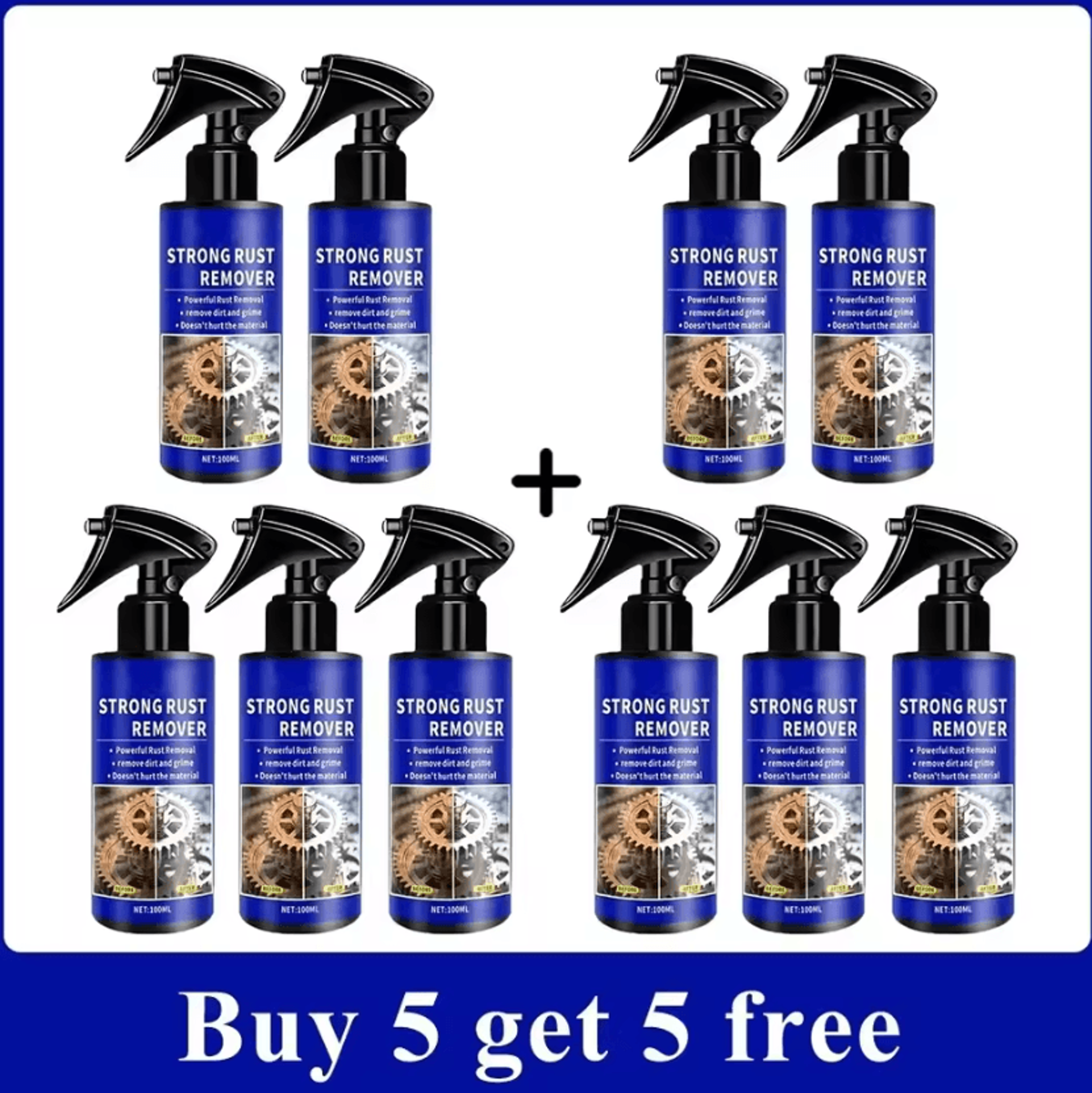 MultiSurface Car Rust Remover  Metal Protection Cleaner Spray 5
