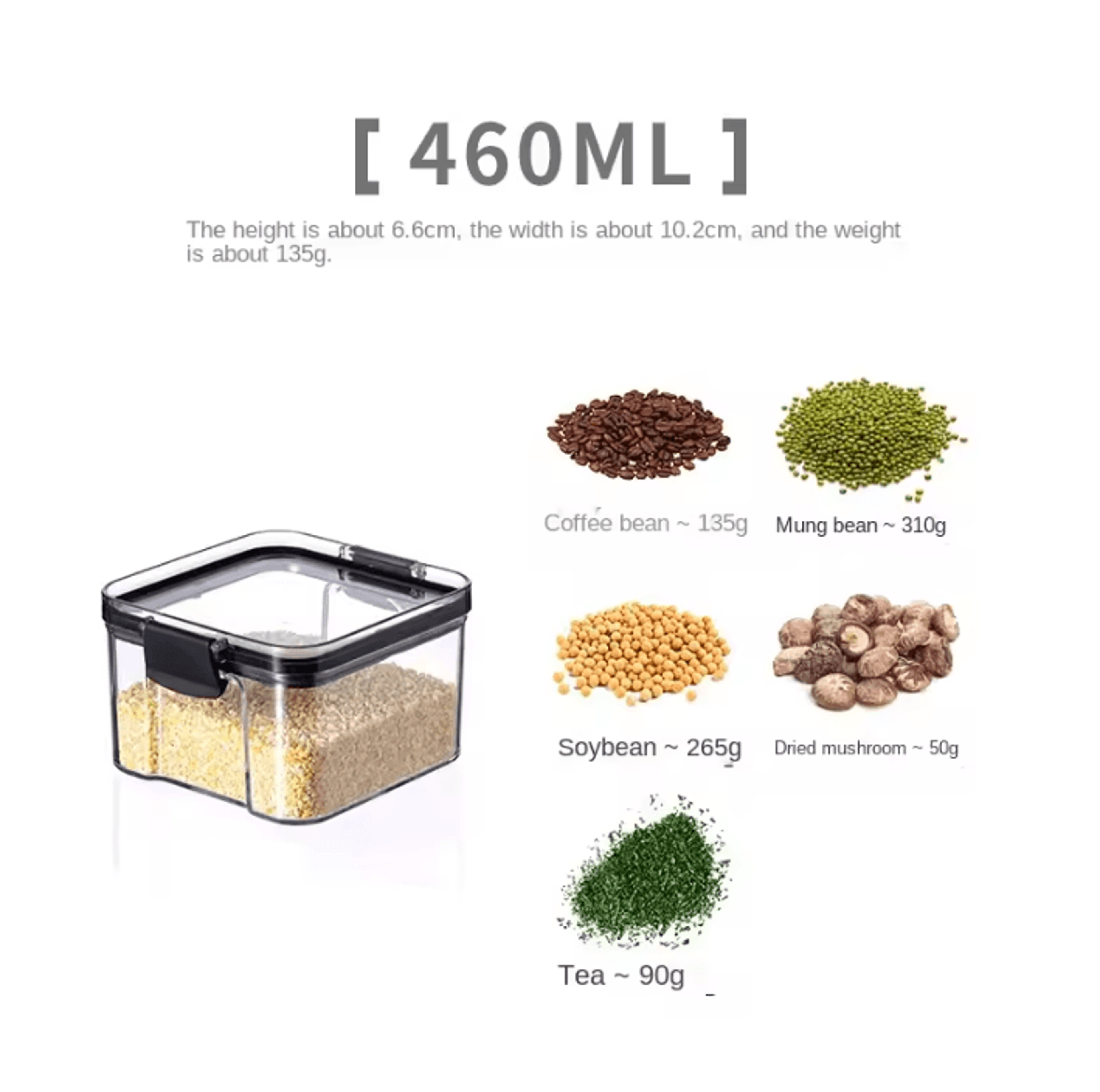 ClearStack Airtight Food Storage Containers  5Piece Stackable Pantry Storage Set For Grains Snacks  1