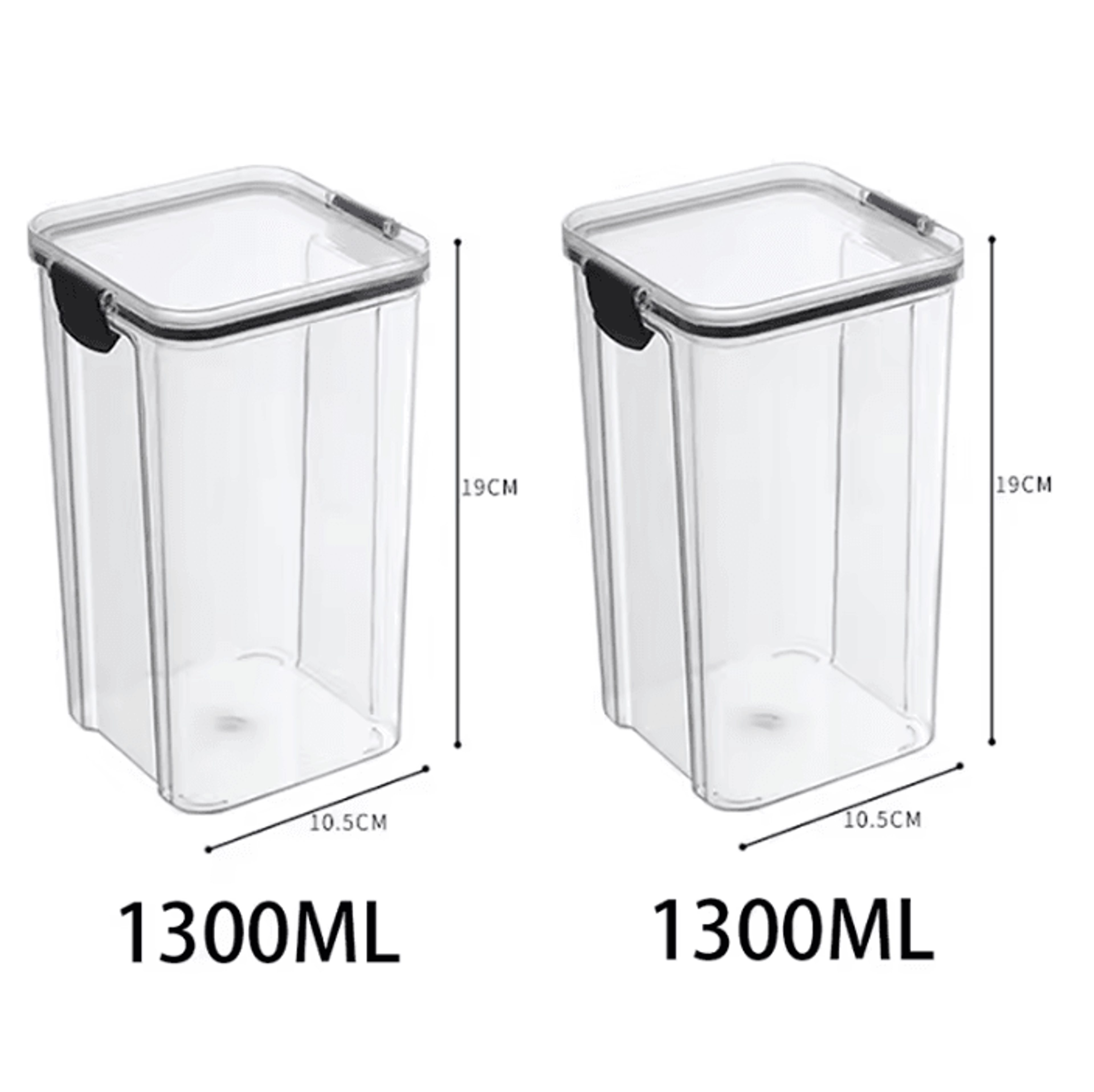 ClearStack Airtight Food Storage Containers  5Piece Stackable Pantry Storage Set For Grains Snacks  11