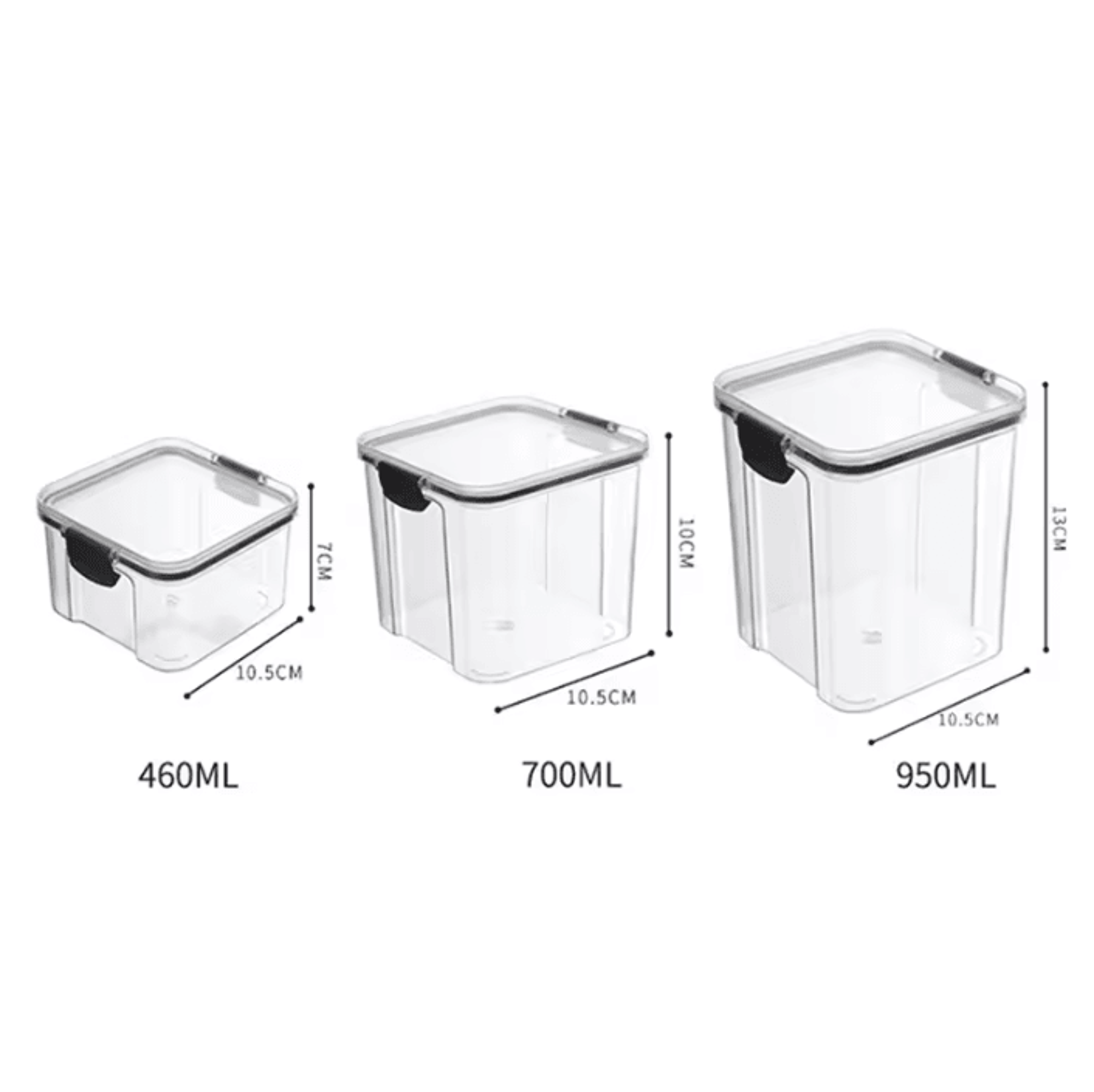 ClearStack Airtight Food Storage Containers  5Piece Stackable Pantry Storage Set For Grains Snacks  14