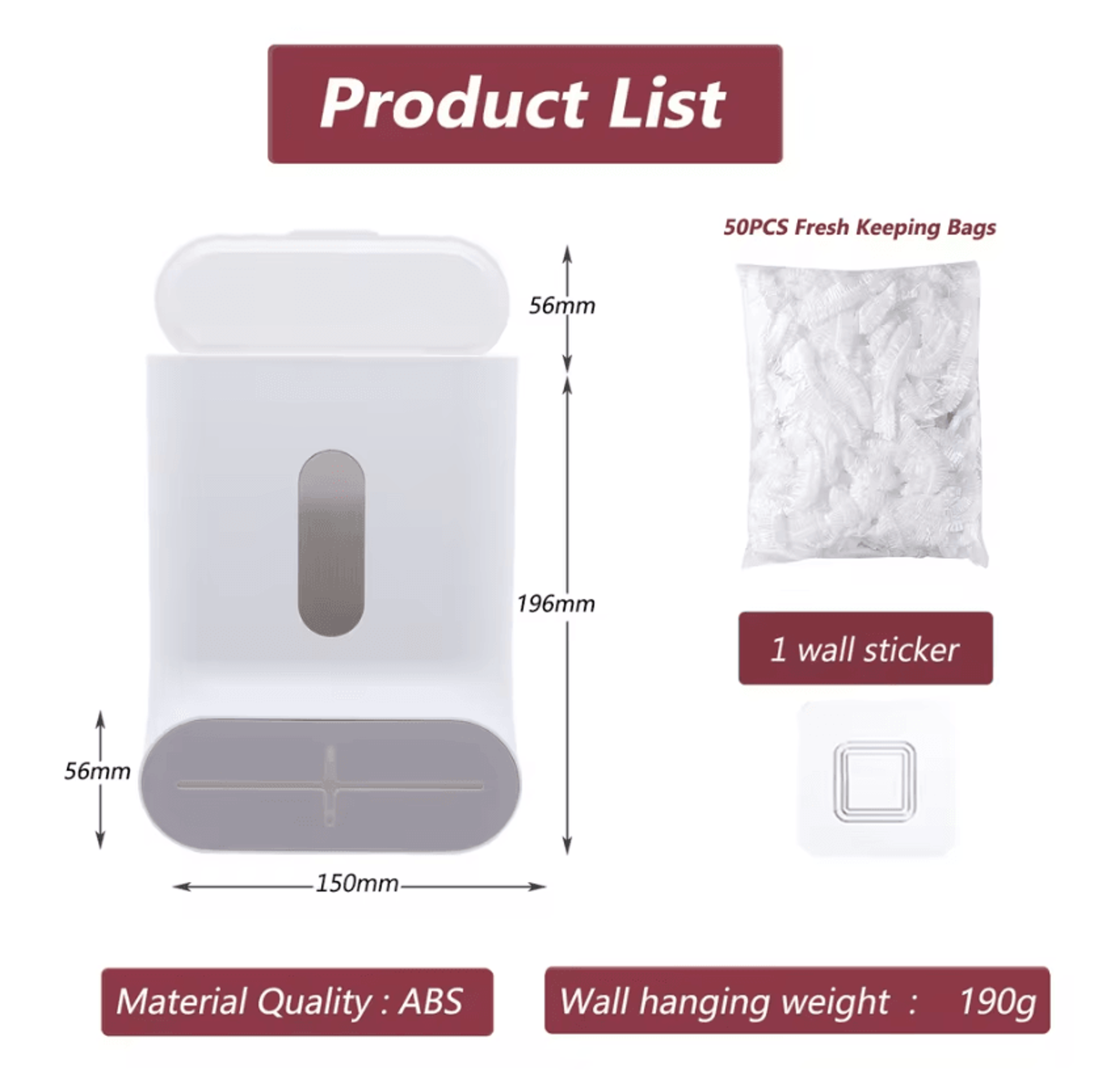 WrapEase 3in1 Wall Mounted Wrap Dispenser  Plastic Wrap Cutter  Paper Towel Holder For Foil Cling F 5