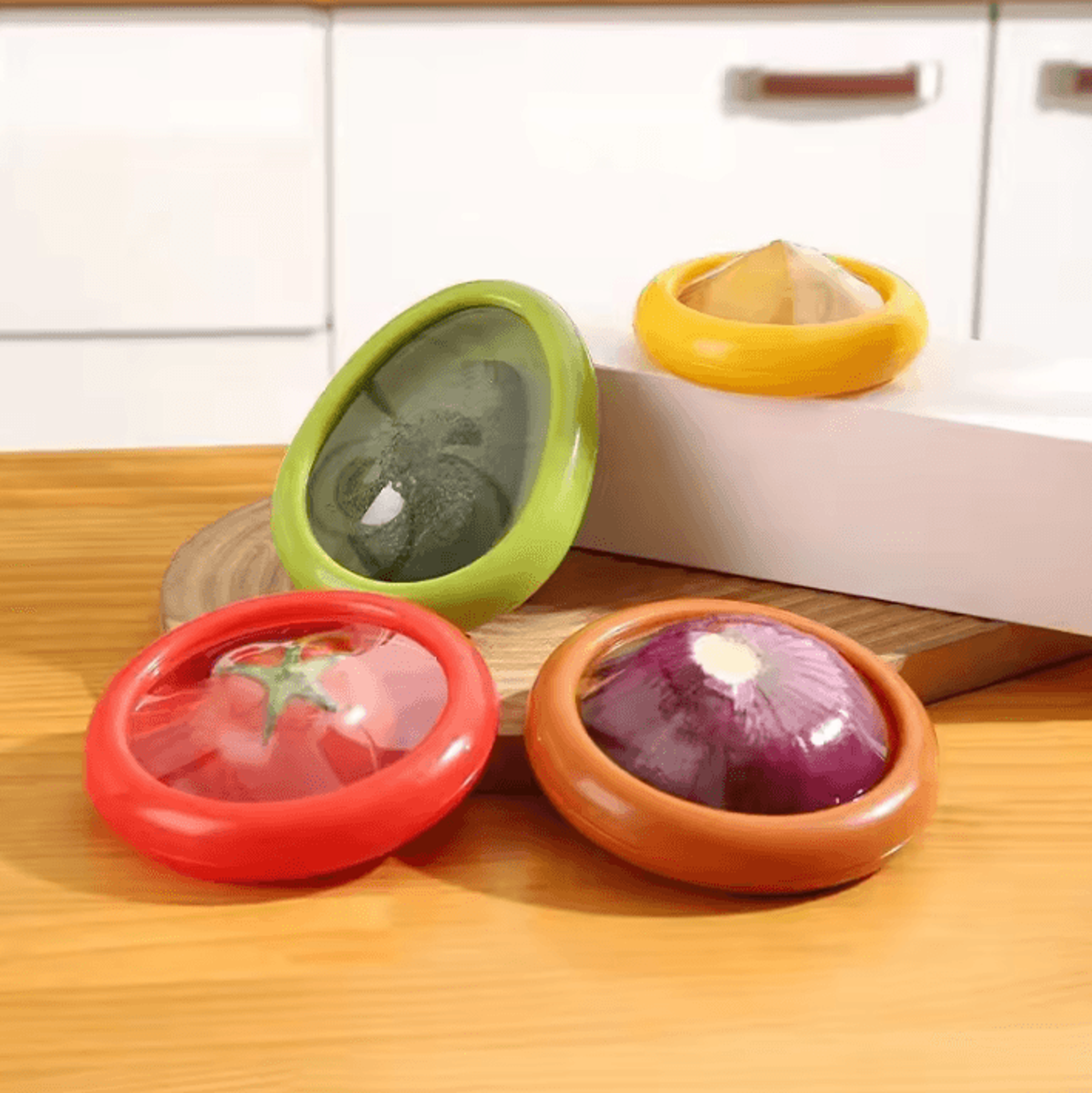 FreshPod Fruit  Vegetable Storage Containers  Reusable Produce Keeper Set For Avocados Tomatoes Lem 0