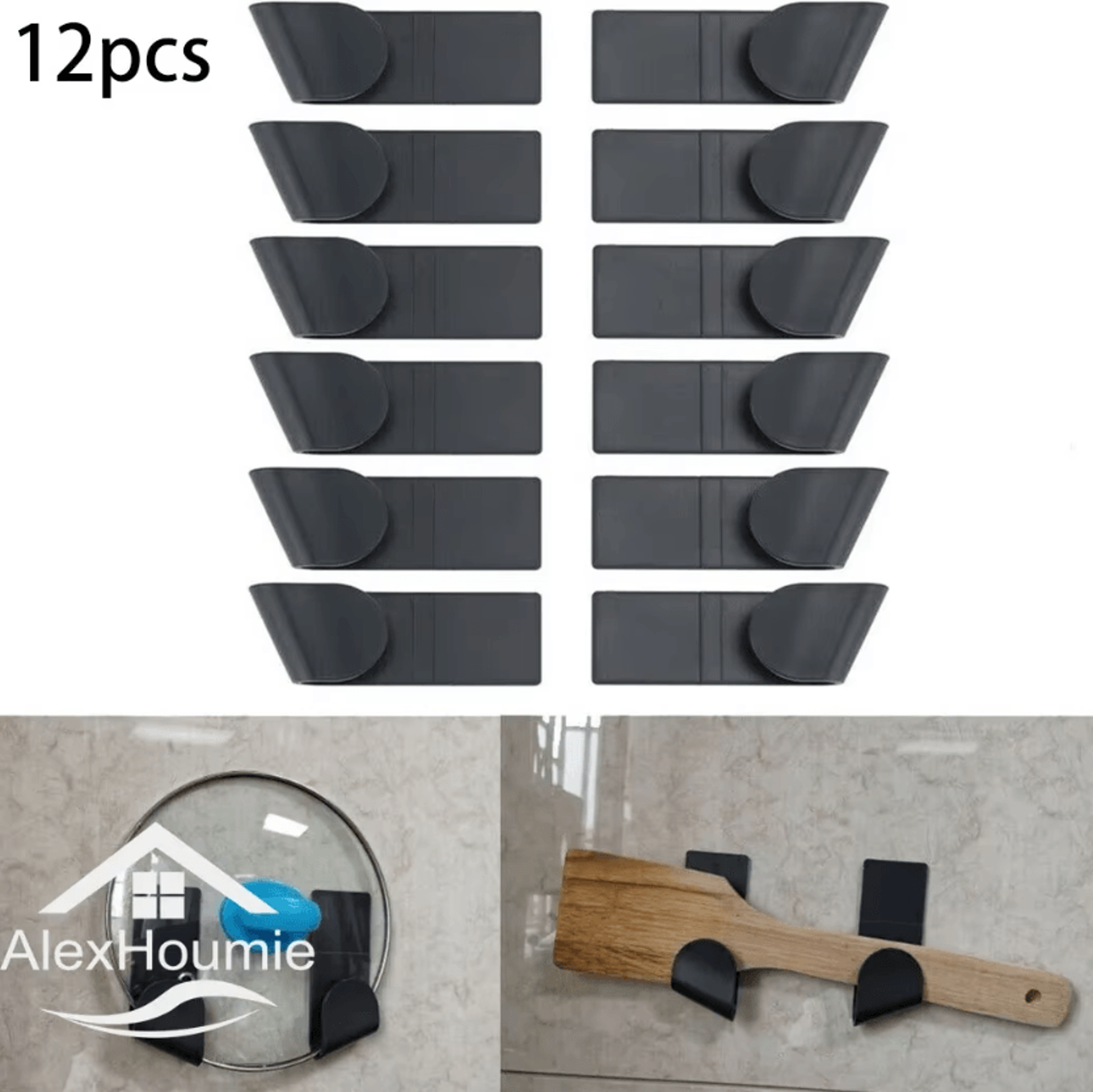 SpaceSaver WallMounted Pot Lid Holder Rack  Kitchen Organizer Set 0