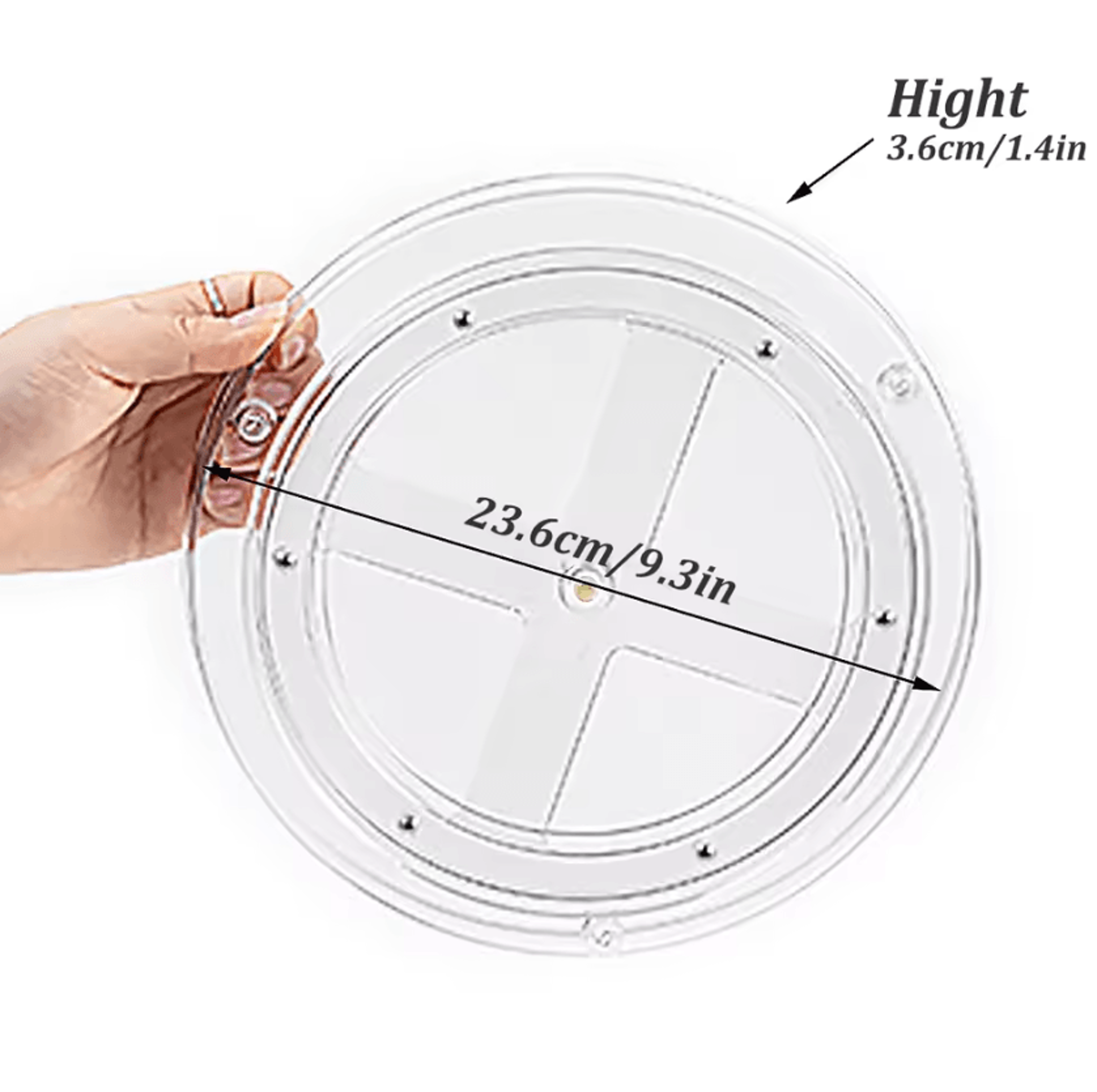 Rotating Clear Turntable Organizer For Kitchen Makeup  Bathroom Storage 3